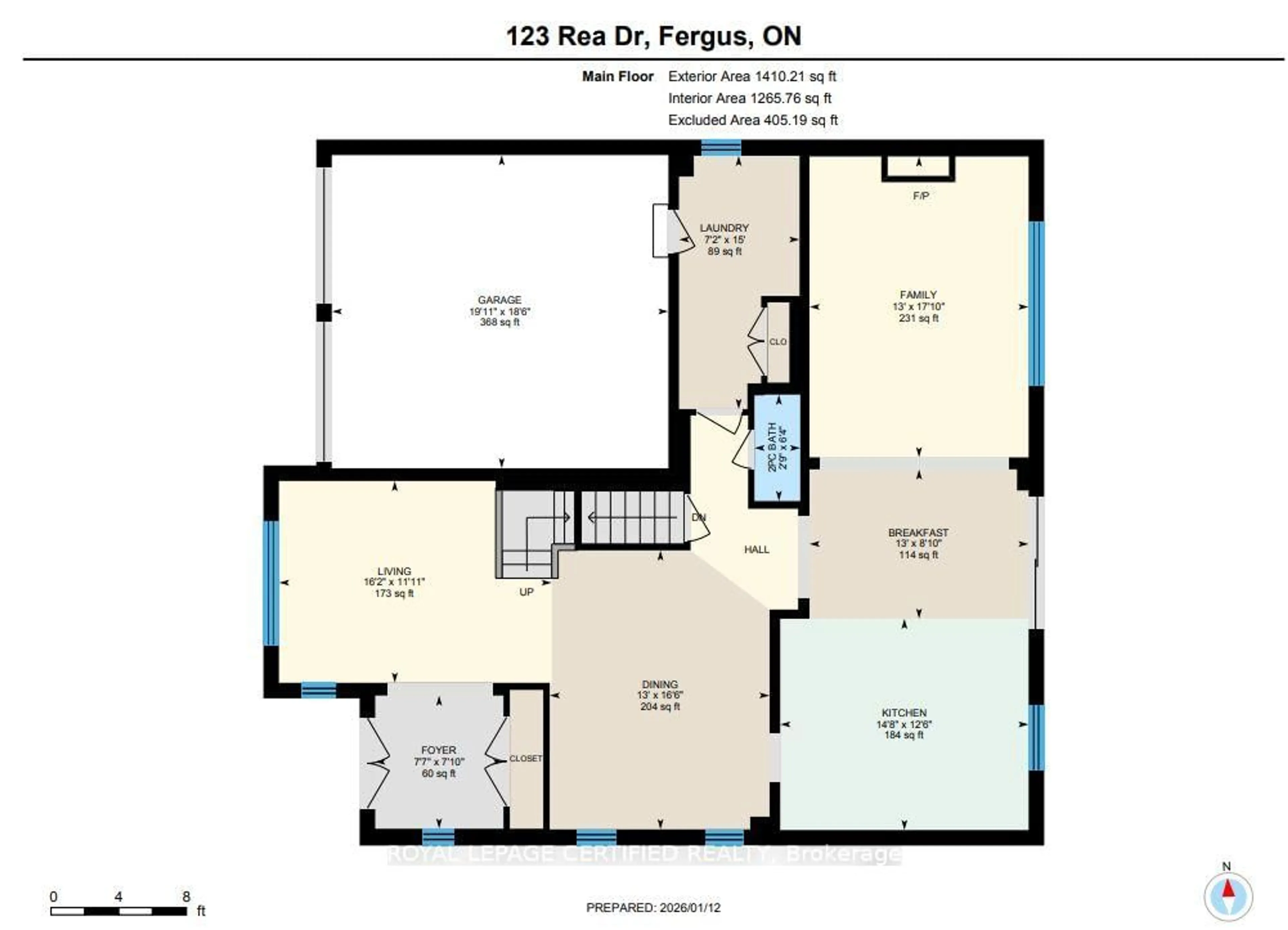 Floor plan for 123 Rea Dr, Centre Wellington Ontario N1M 0J8