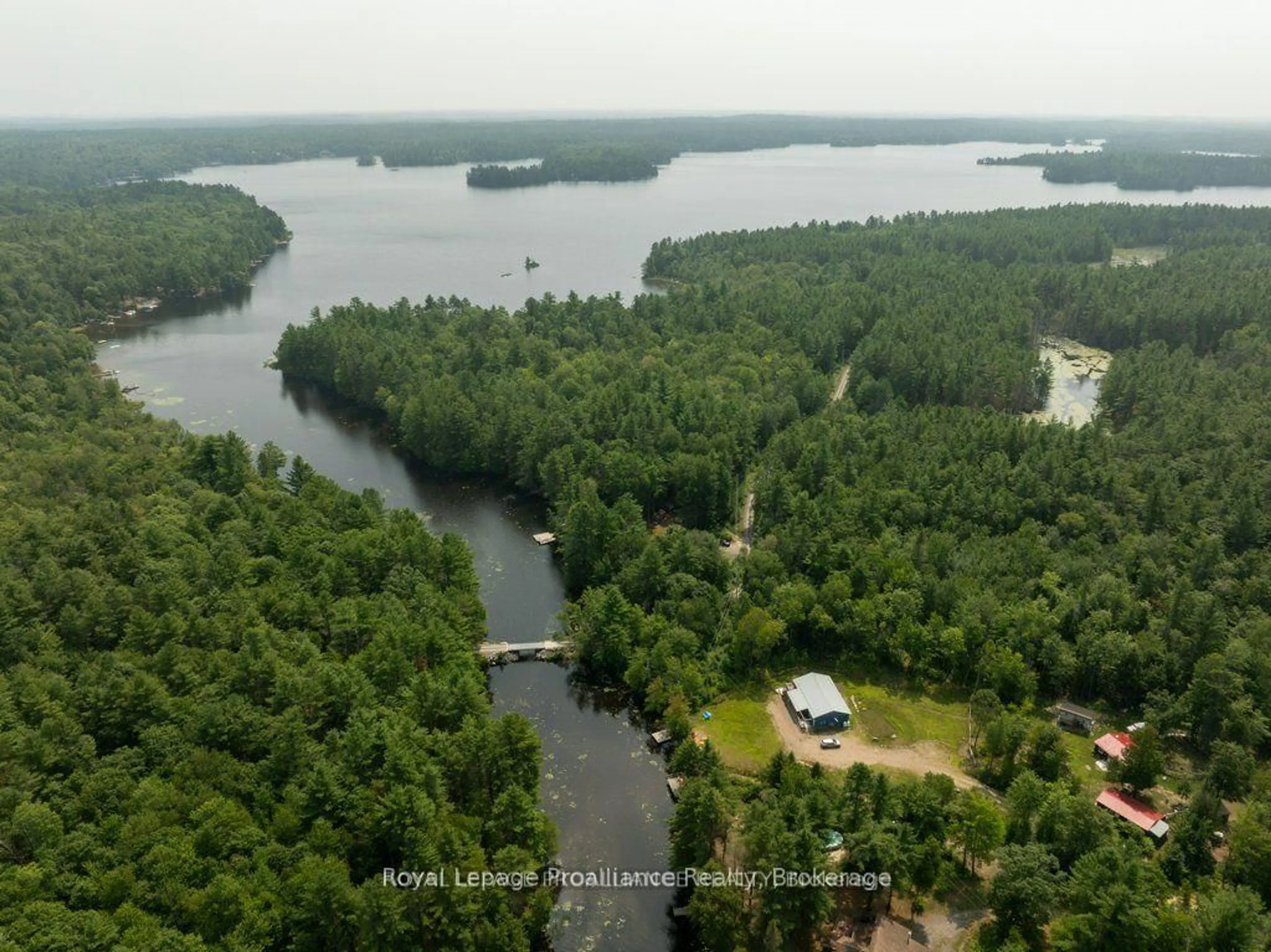 A pic from outside/outdoor area/front of a property/back of a property/a pic from drone, water/lake/river/ocean view for 1058 Jacques Bay Rd, Cloyne Ontario K0H 1K0