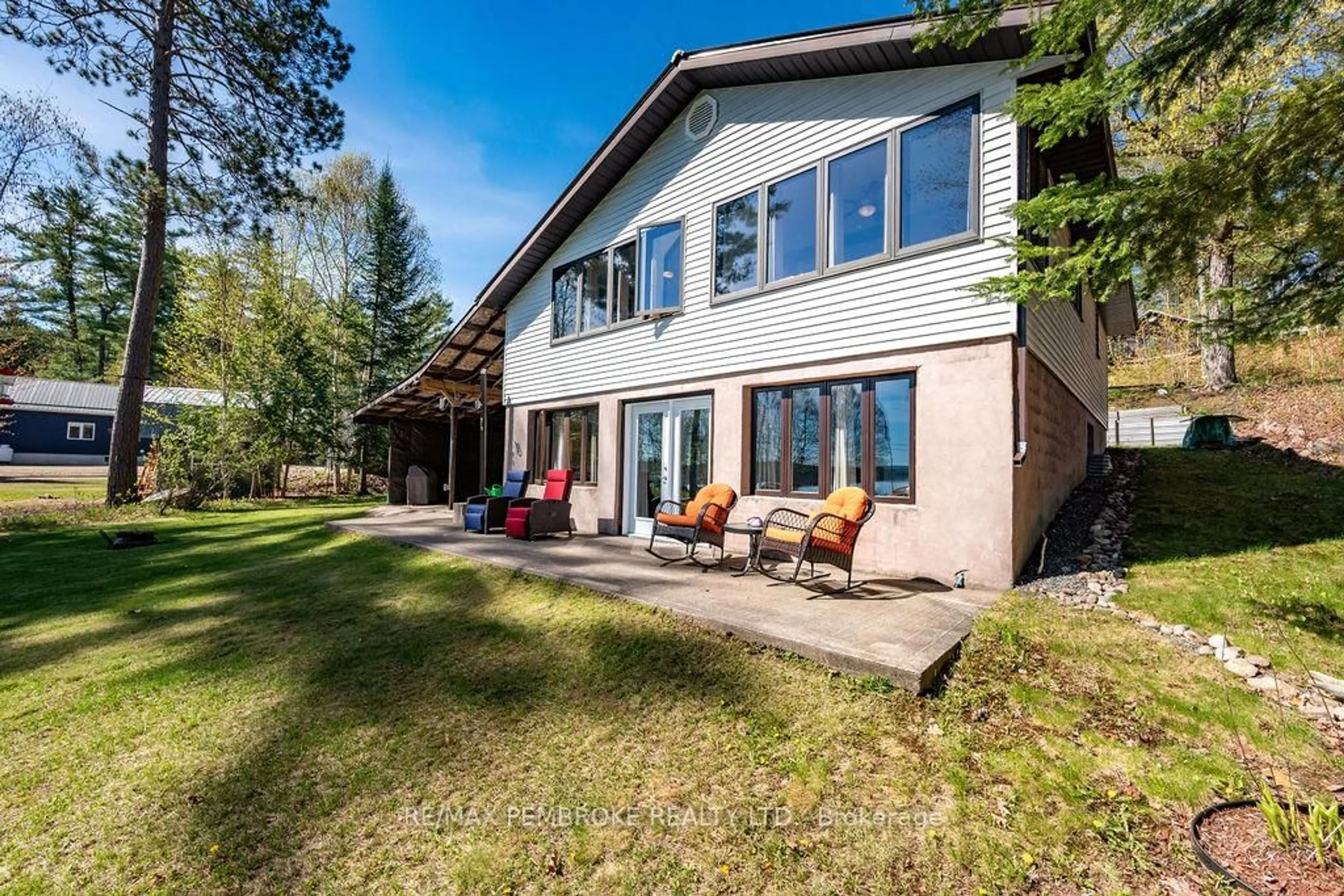 Patio, water/lake/river/ocean view for 634 Goldfinch Way, Stonecliffe Ontario K0J 2K0