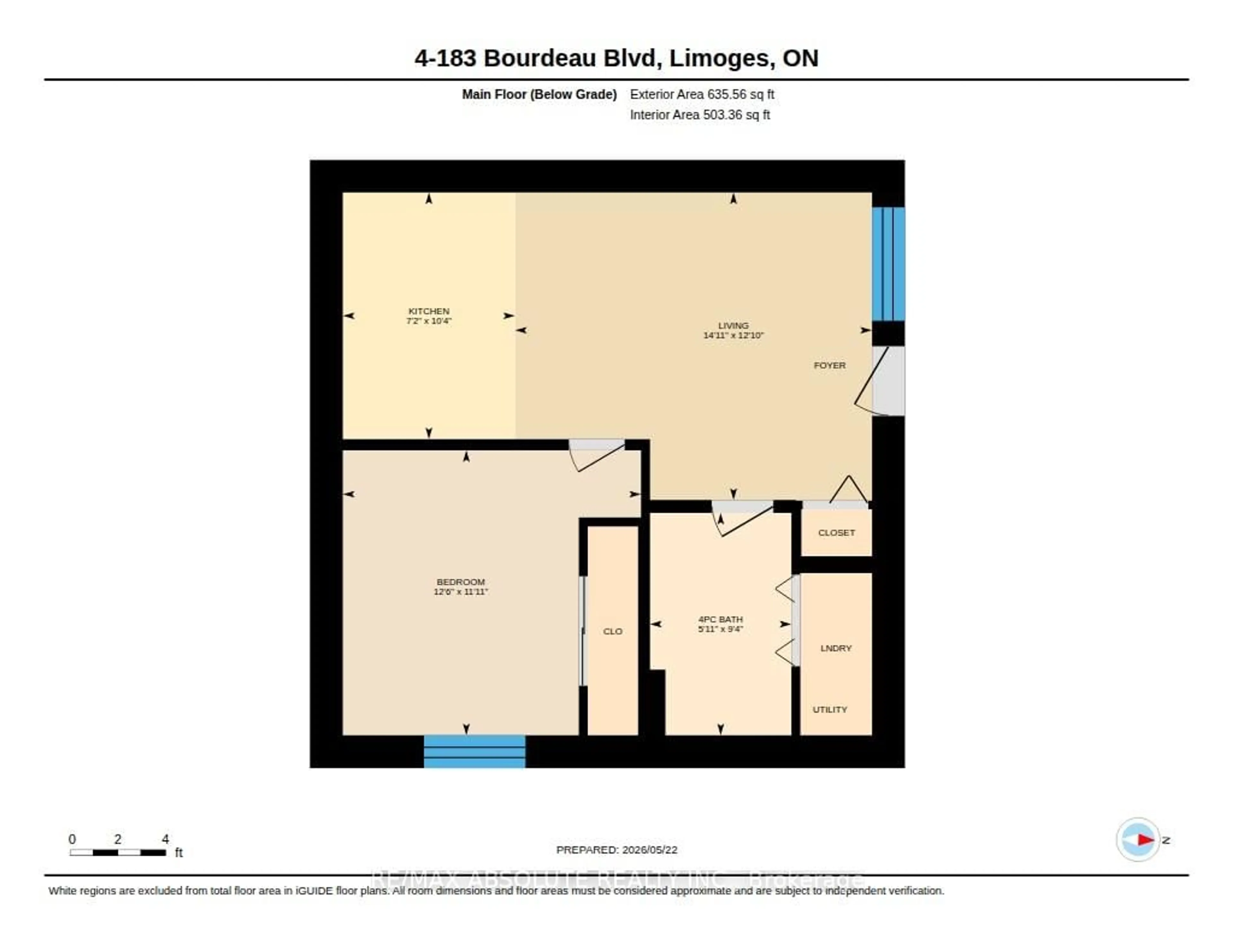 Floor plan for 183 Bourdeau Blvd #4, The Nation Ontario K0A 2M0