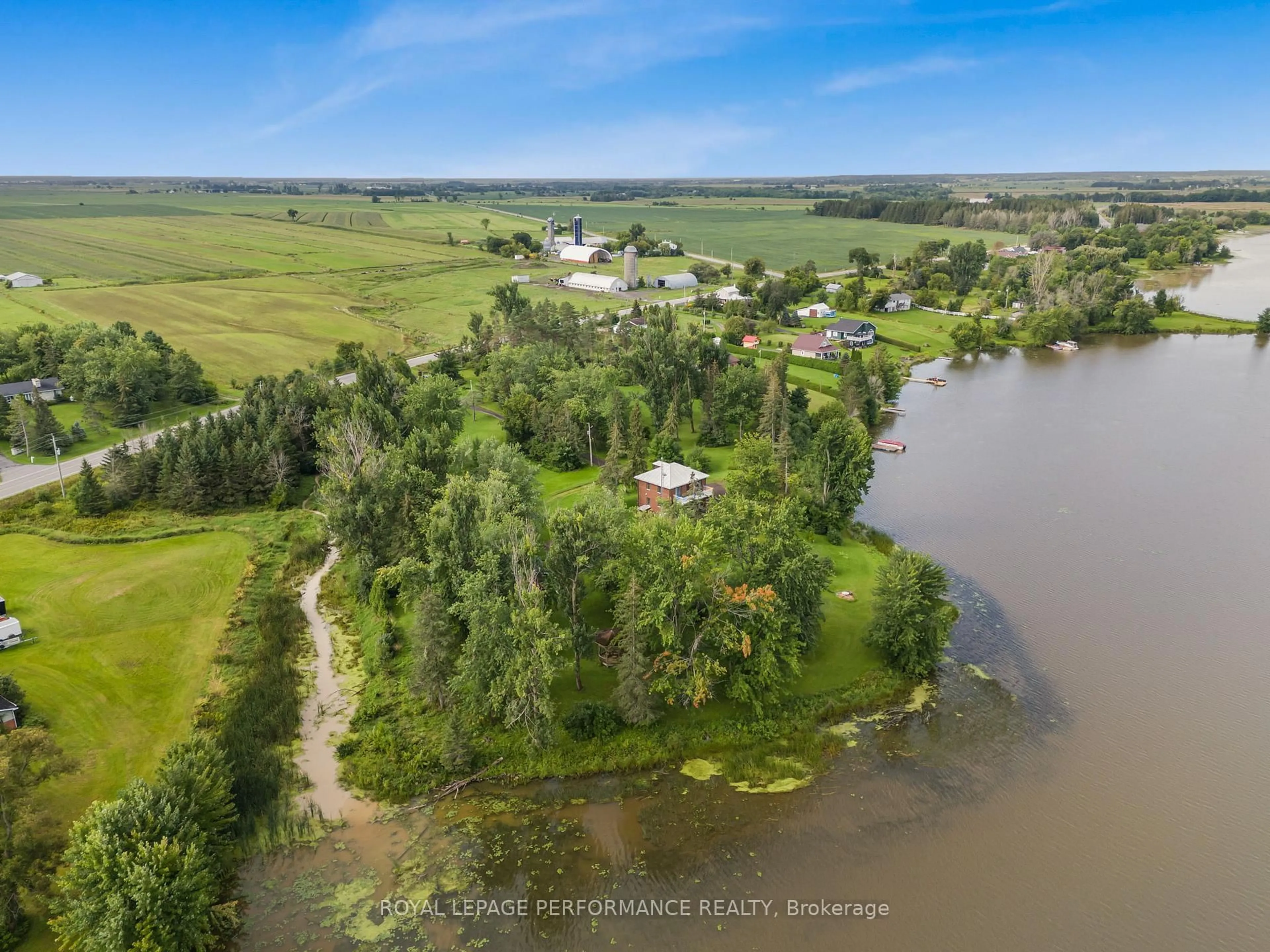 A pic from outside/outdoor area/front of a property/back of a property/a pic from drone, water/lake/river/ocean view for 2970 Bay Rd, Champlain Ontario K0B 1K0