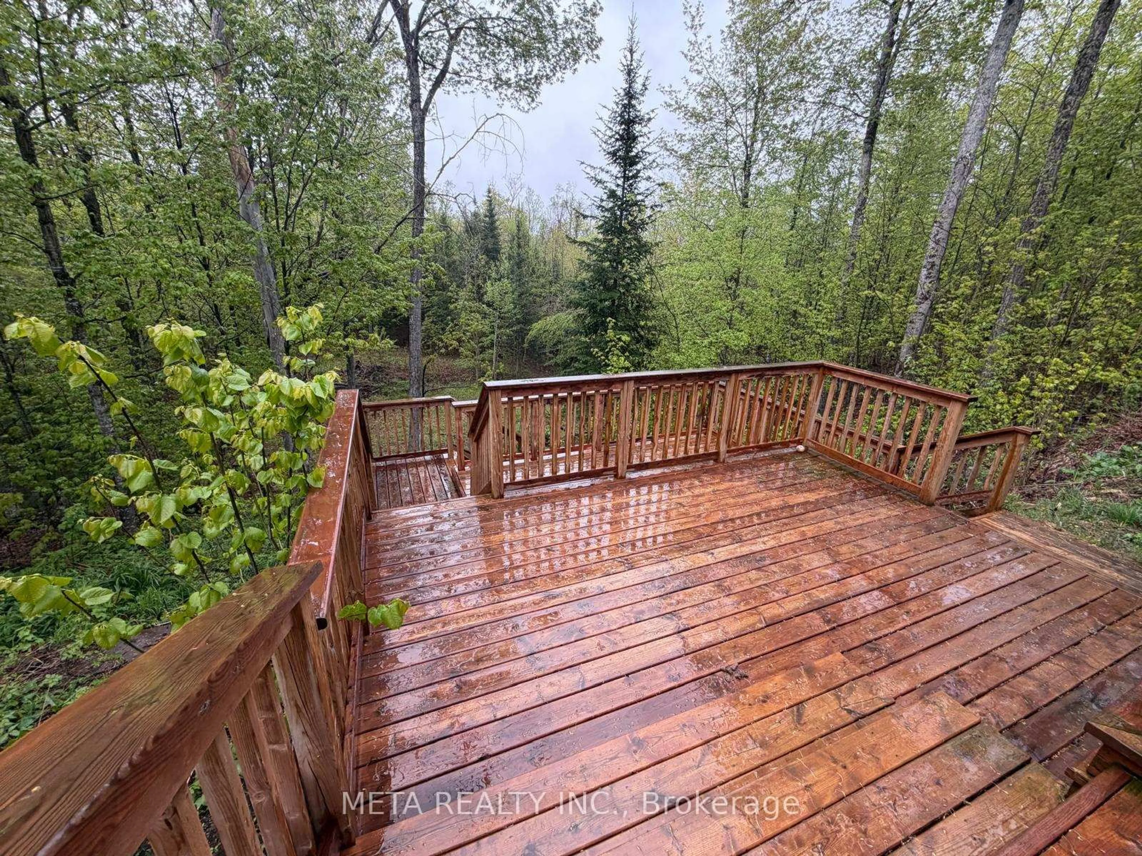 Patio, forest/trees view for 106 Boundary Lane, Trent Lakes Ontario K0M 2A0