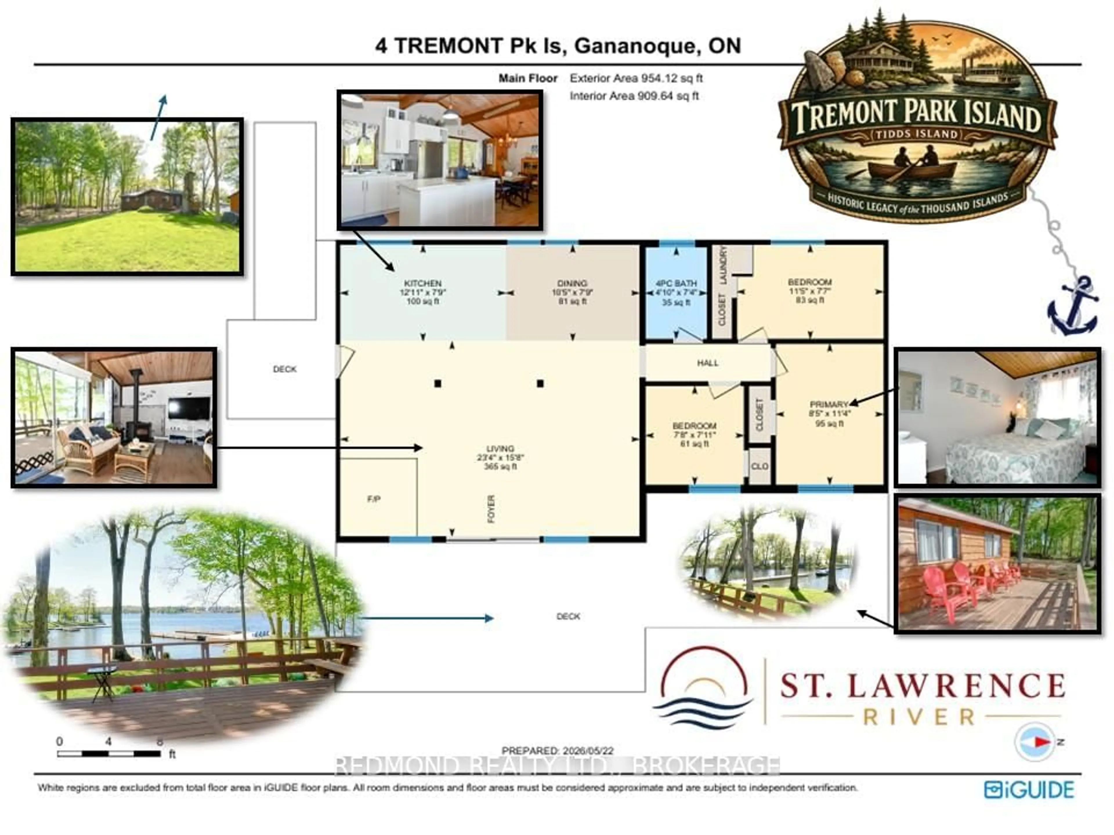 Floor plan for 4 Tremont Park Island, Frontenac Islands Ontario K7G 3C9
