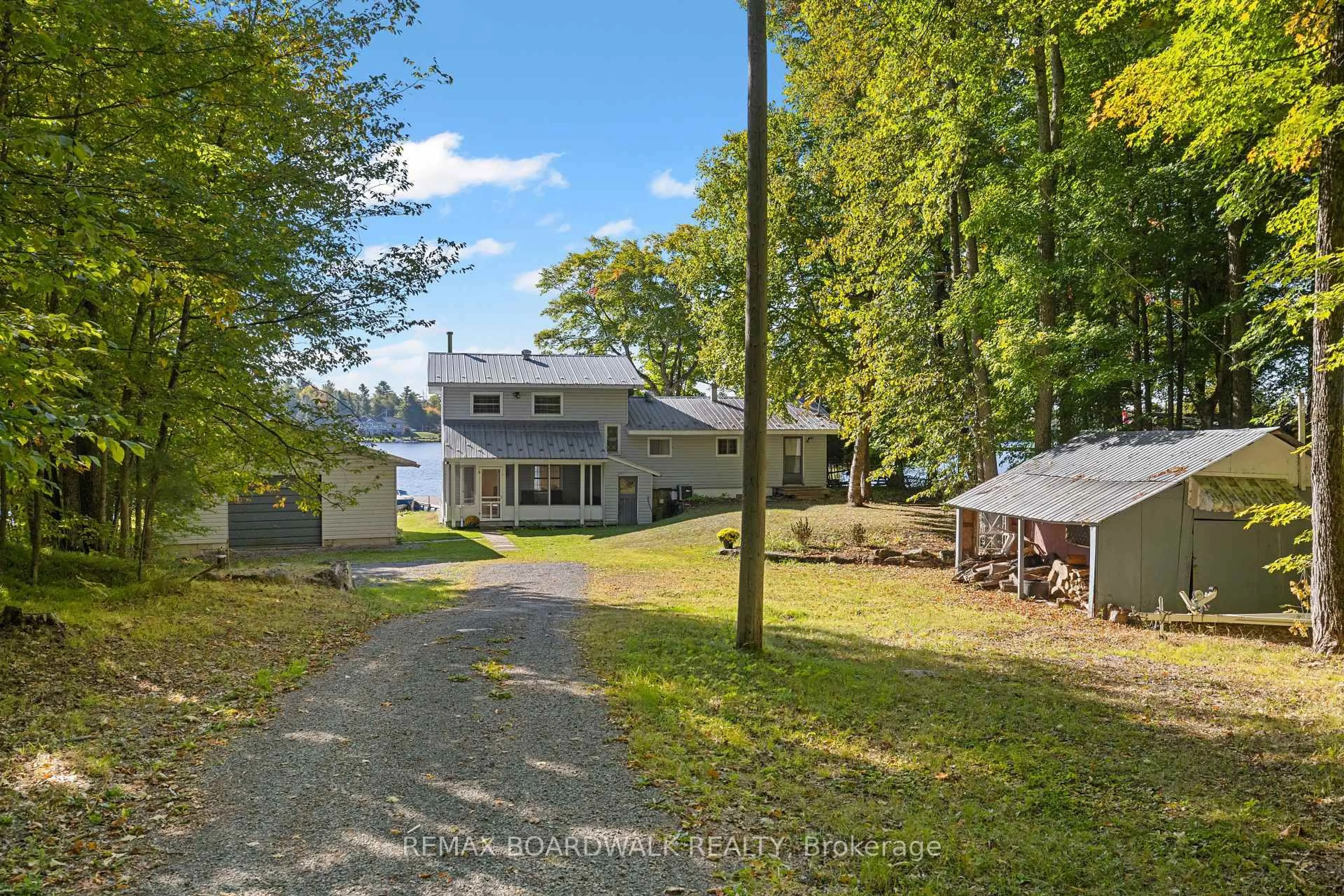 A pic from outside/outdoor area/front of a property/back of a property/a pic from drone, water/lake/river/ocean view for 363 Hardwood Ridge Rd, Lanark Ontario K0G 1K0