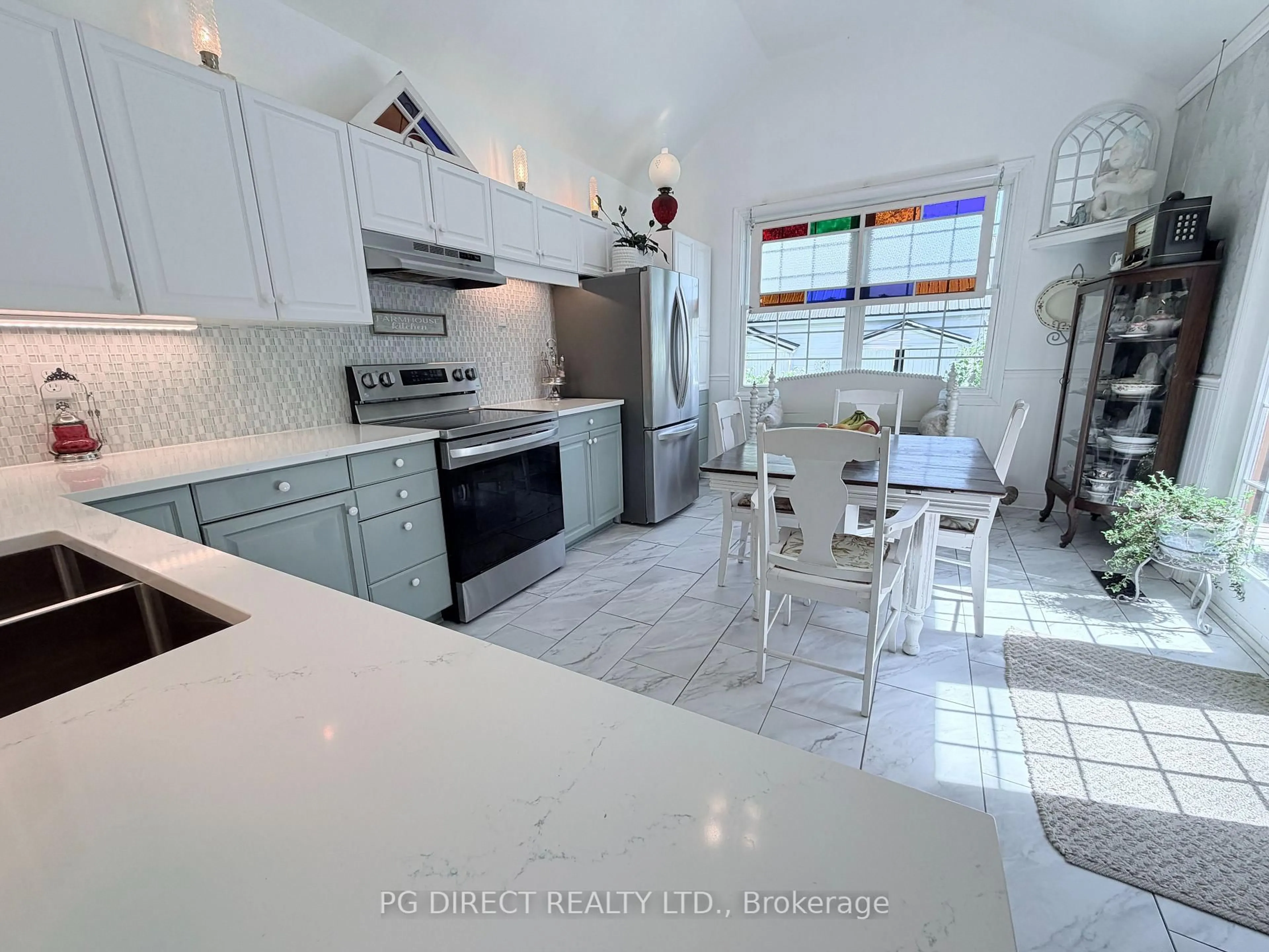 Open concept kitchen, ceramic/tile floor for 24 Hastings Ave, Limoges Ontario K0K 2M0