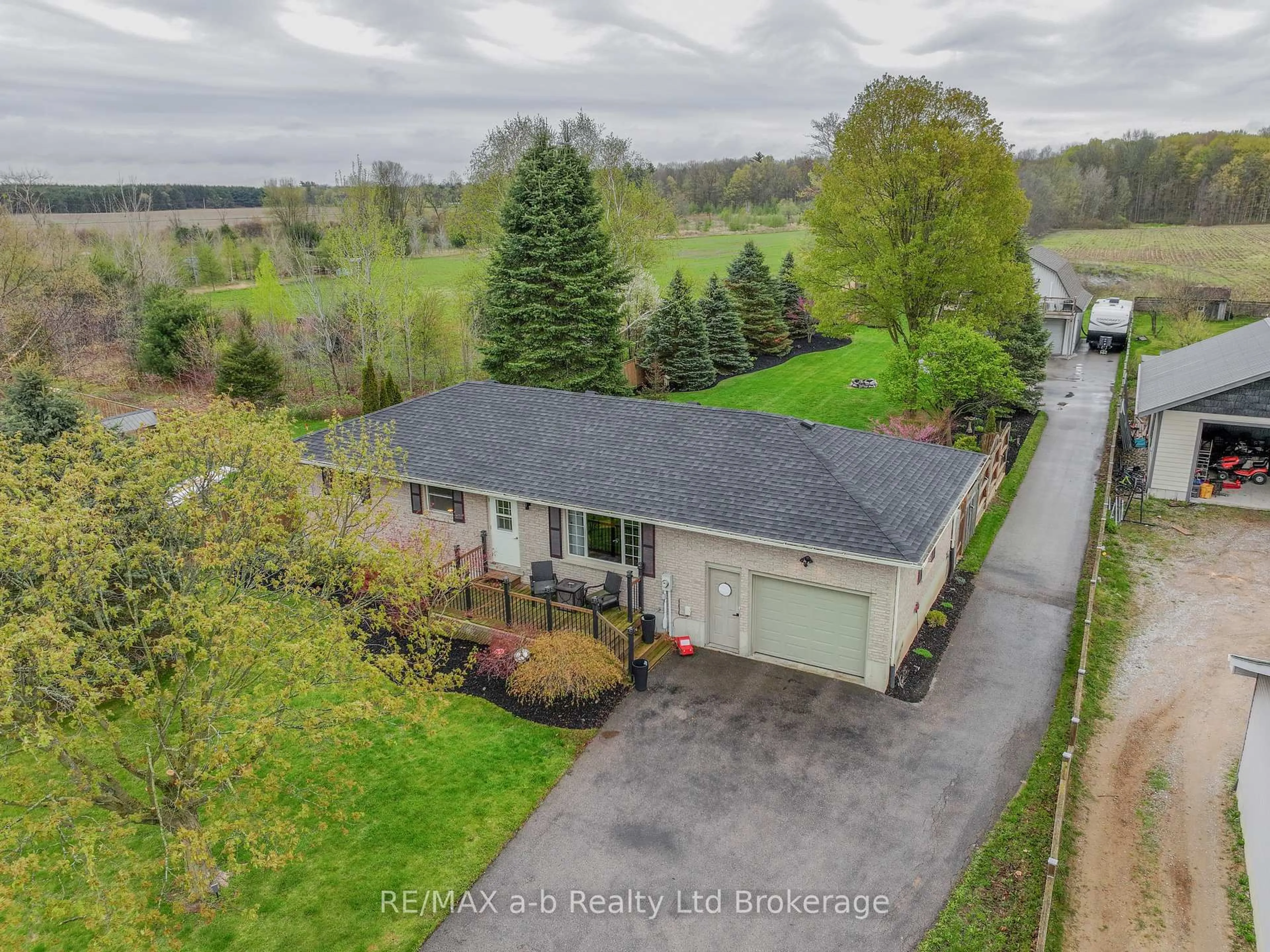 A pic from outside/outdoor area/front of a property/back of a property/a pic from drone, water/lake/river/ocean view for 57185 Eden Line, Bayham Ontario N0J 1H0