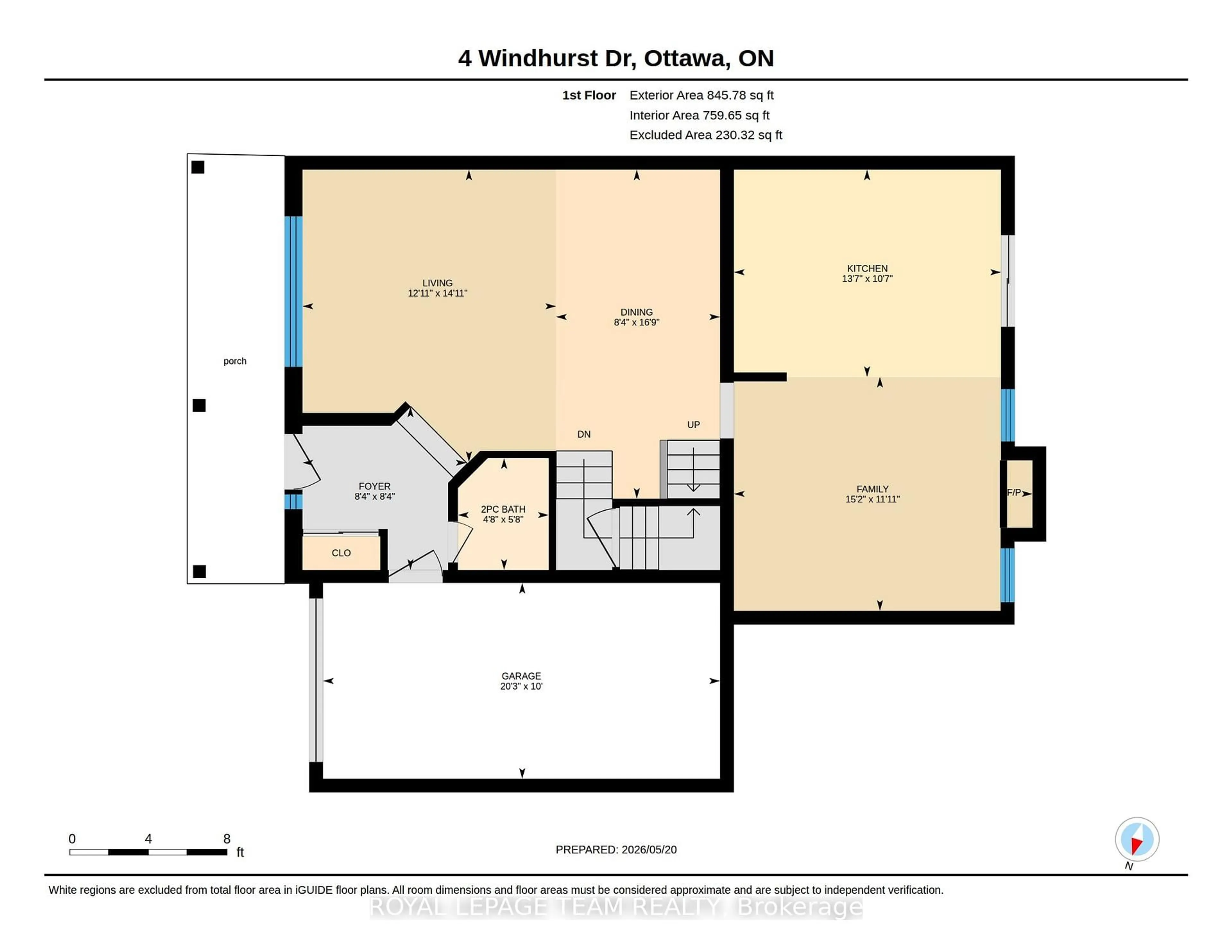 Floor plan for 4 Windhurst Dr, Ottawa Ontario K2G 6G7