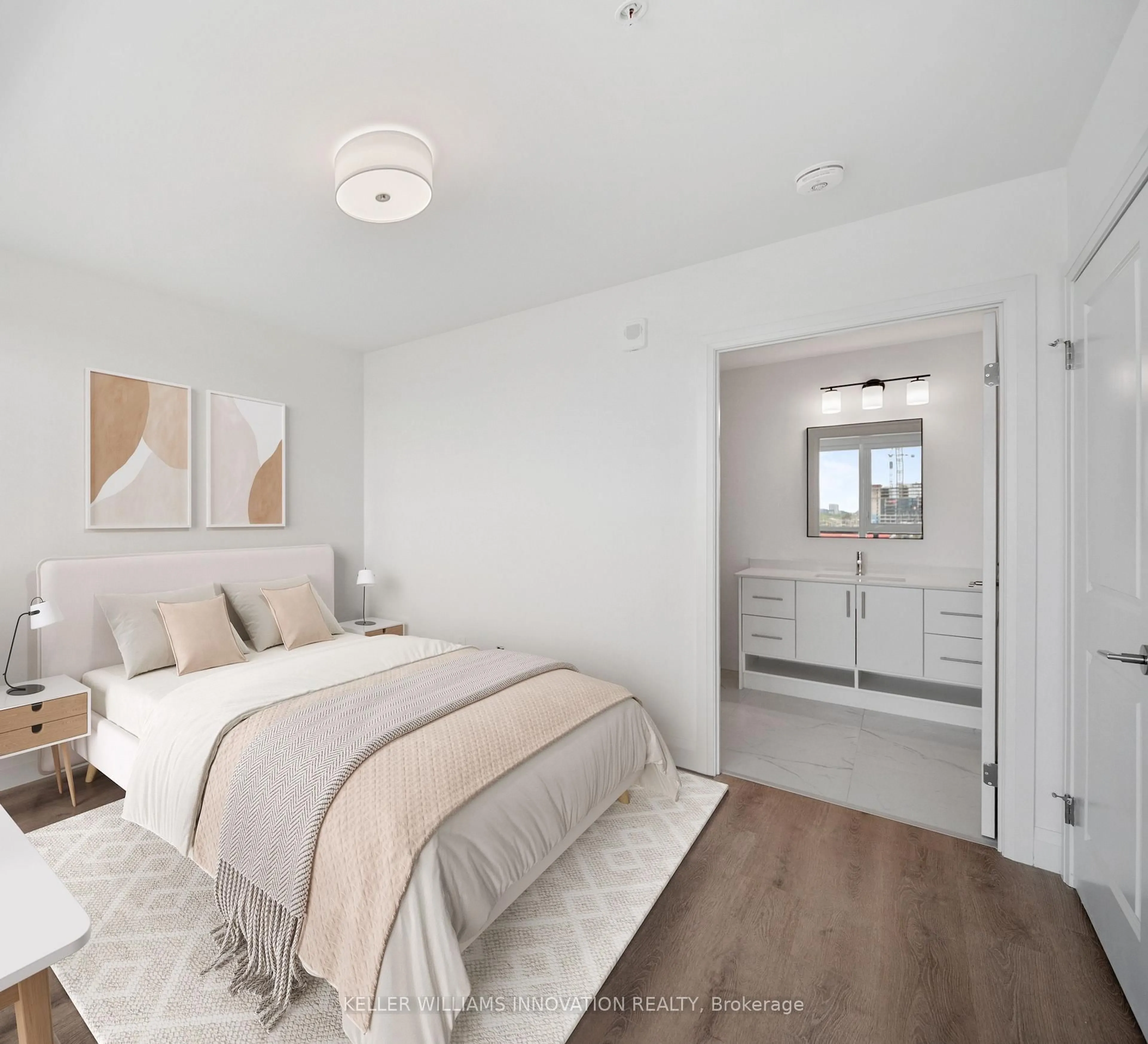 Bedroom with bed, unknown for 1333 Weber St #316, Kitchener Ontario N2A 1C2