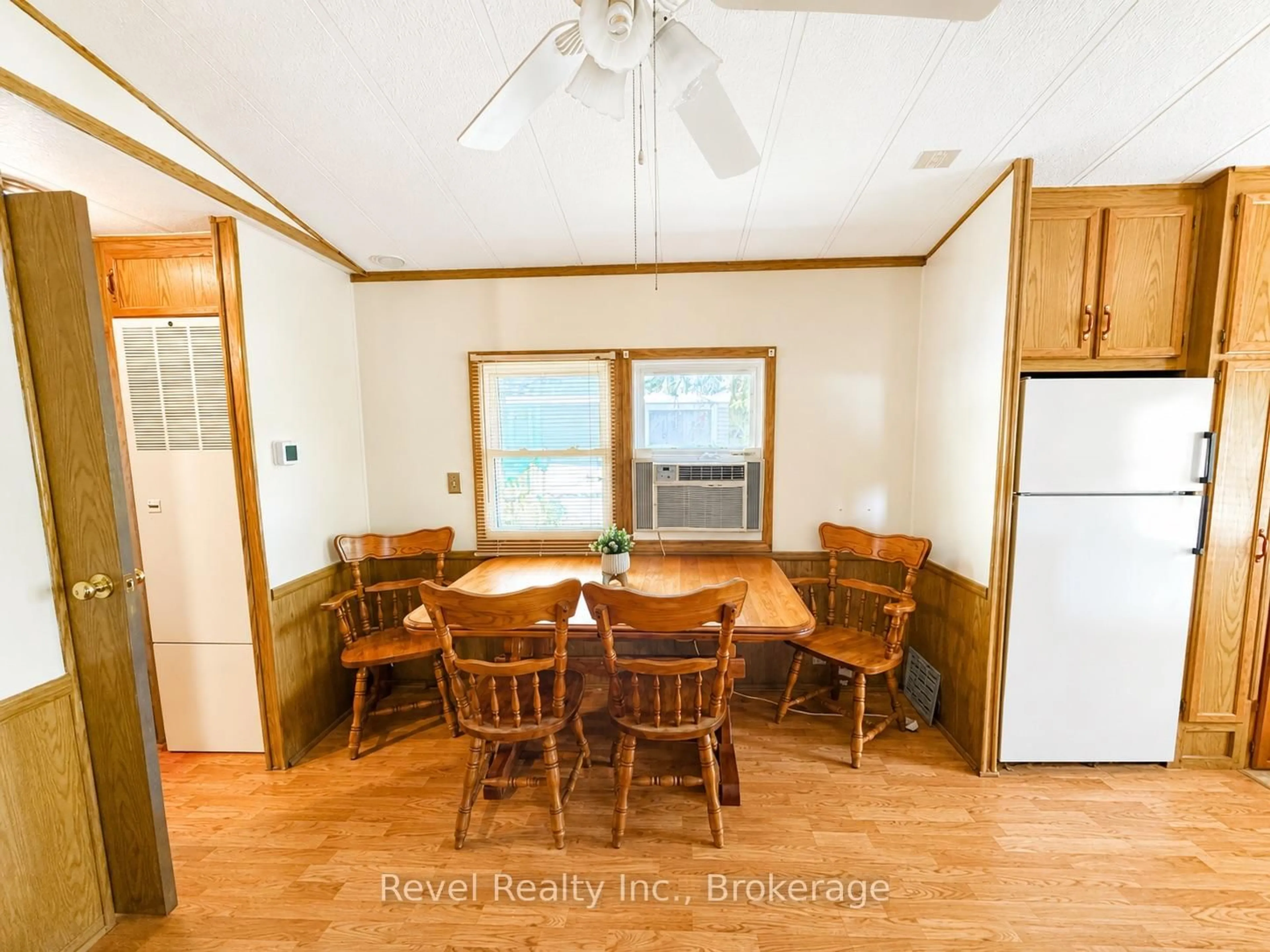Dining room, wood/laminate floor for 1802 county road 121 Rd #308, Kawartha Lakes Ontario K0M 1N0