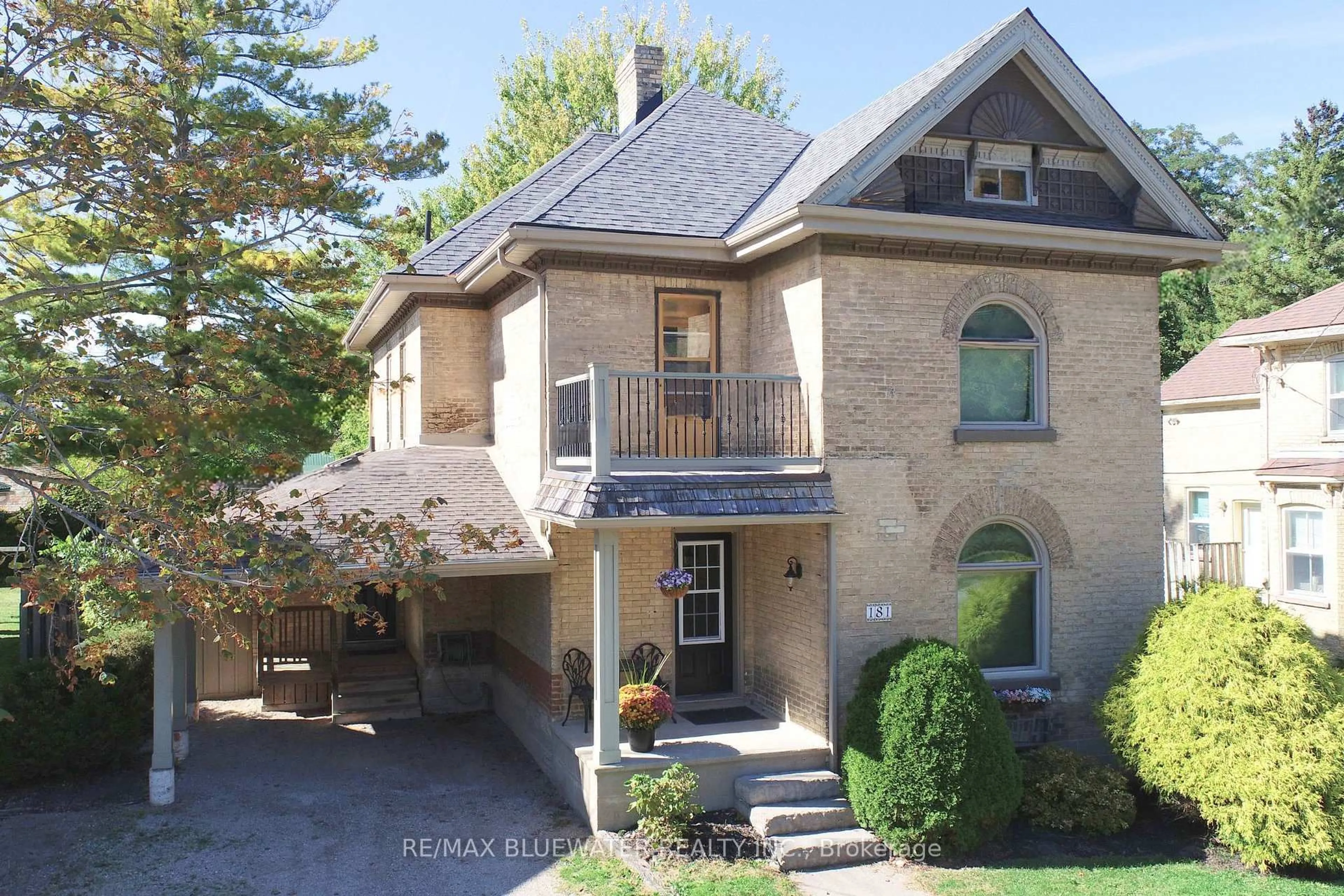 Home with brick exterior material, street for 181 Parkhill Main St, North Middlesex Ontario N0M 2K0