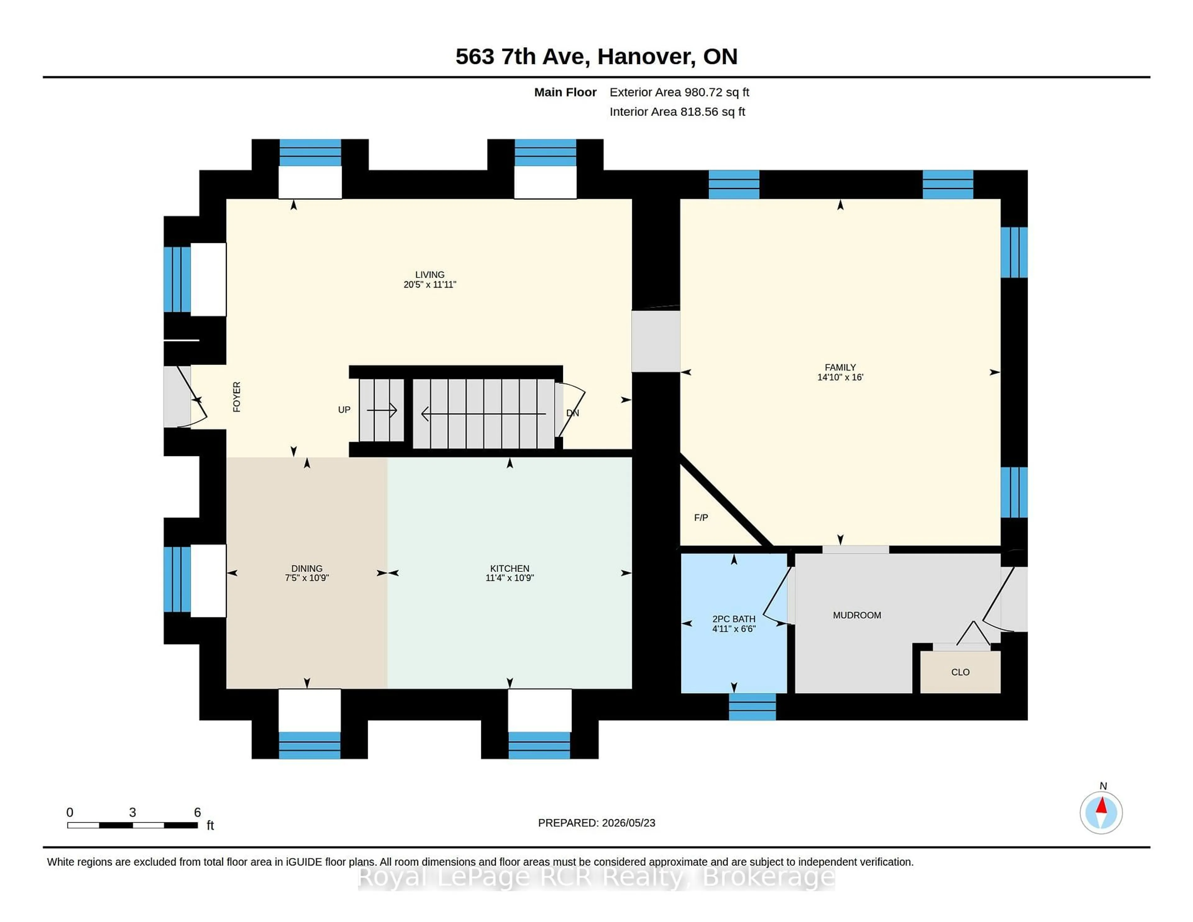Floor plan for 563 7th Ave, Hanover Ontario N4N 2J8