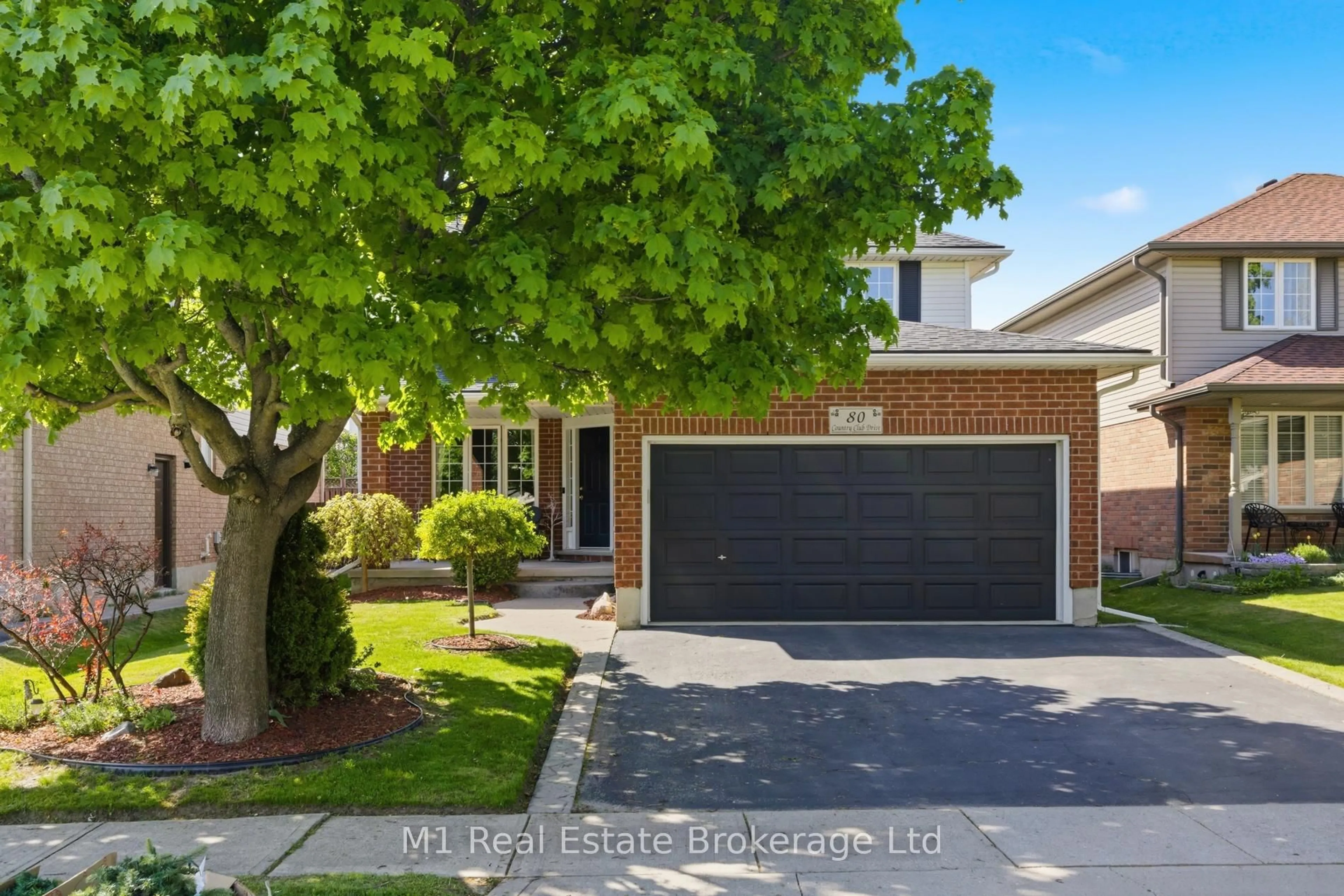 Home with brick exterior material, street for 80 Country Club Dr, Cambridge Ontario N1T 1Z8
