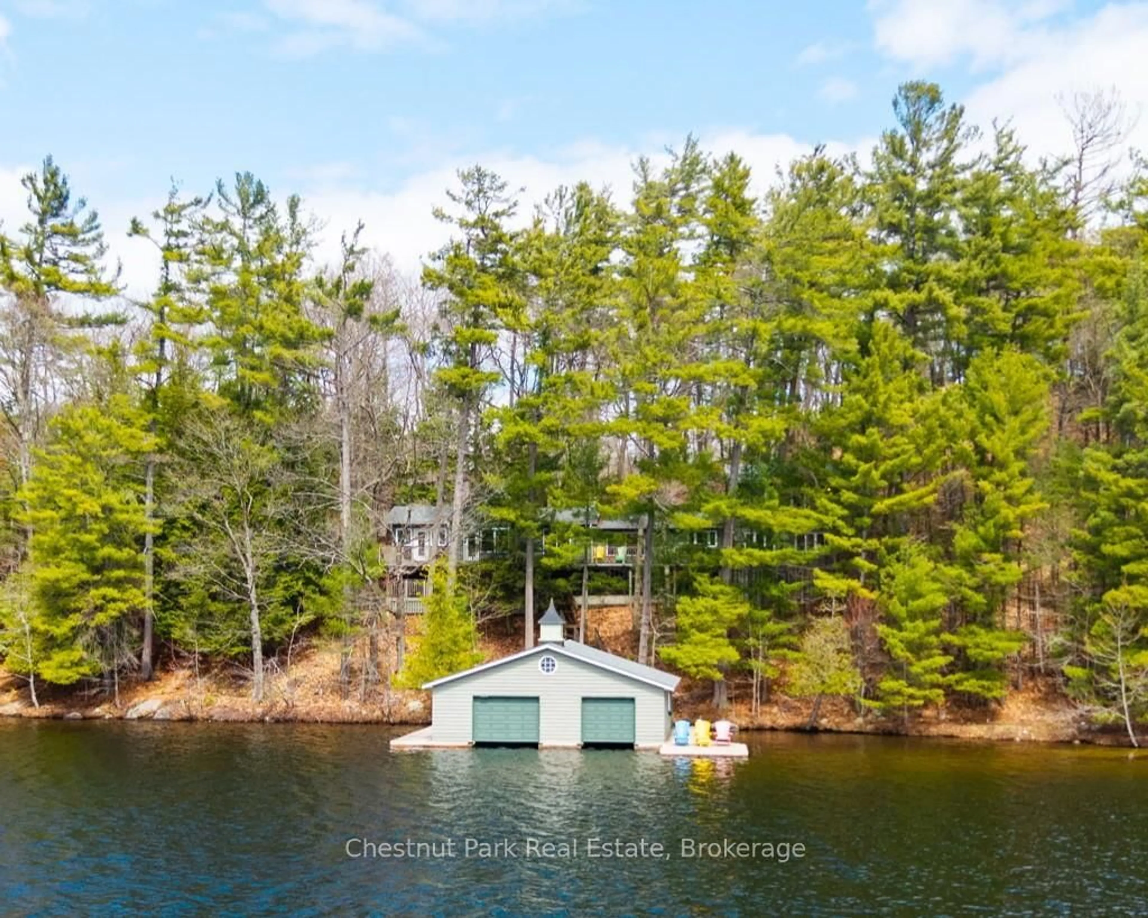 A pic from outside/outdoor area/front of a property/back of a property/a pic from drone, water/lake/river/ocean view for 1086 Pennwood Rd ##8, Muskoka Lakes Ontario P0B 1J0