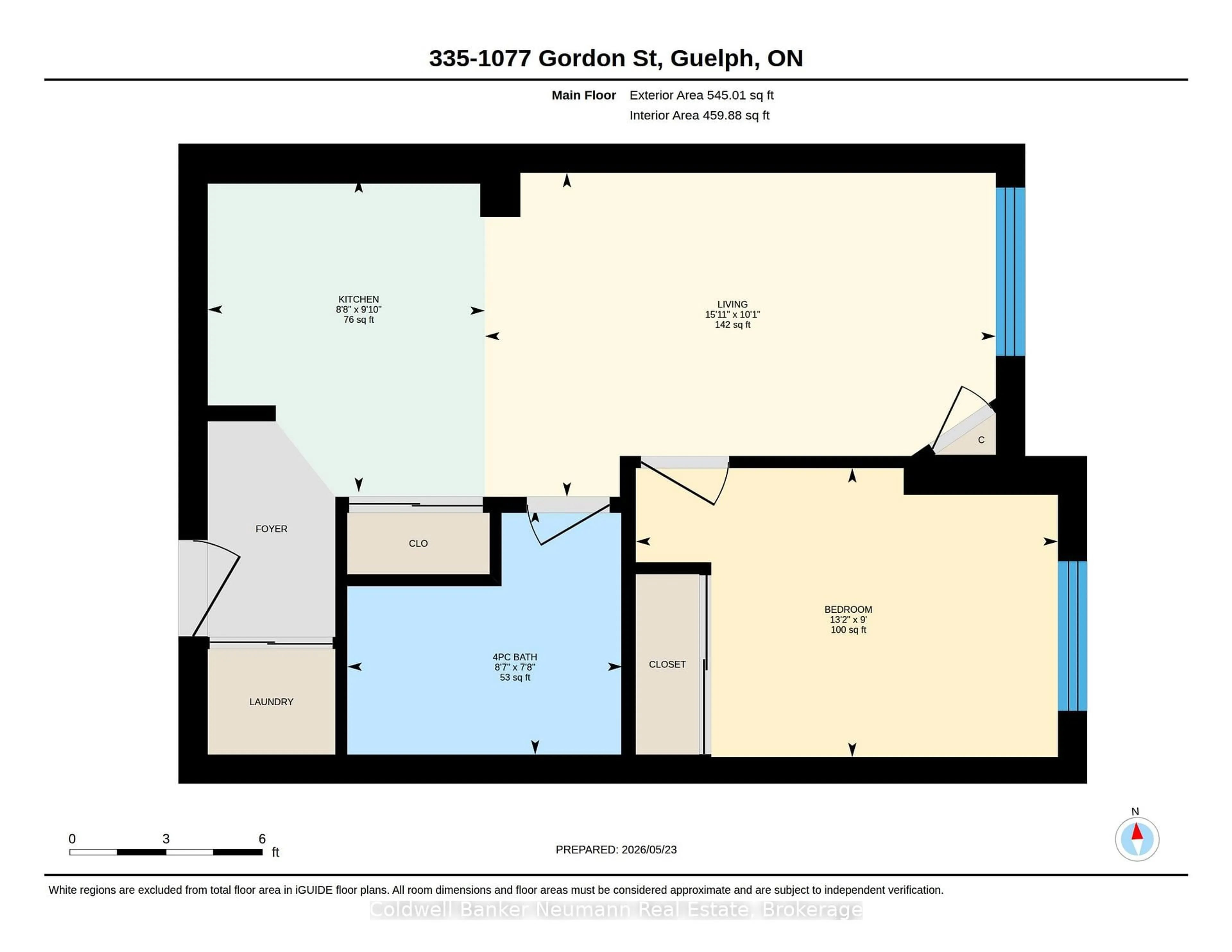 Floor plan for 1077 Gordon St #335, Guelph Ontario N1G 0E3