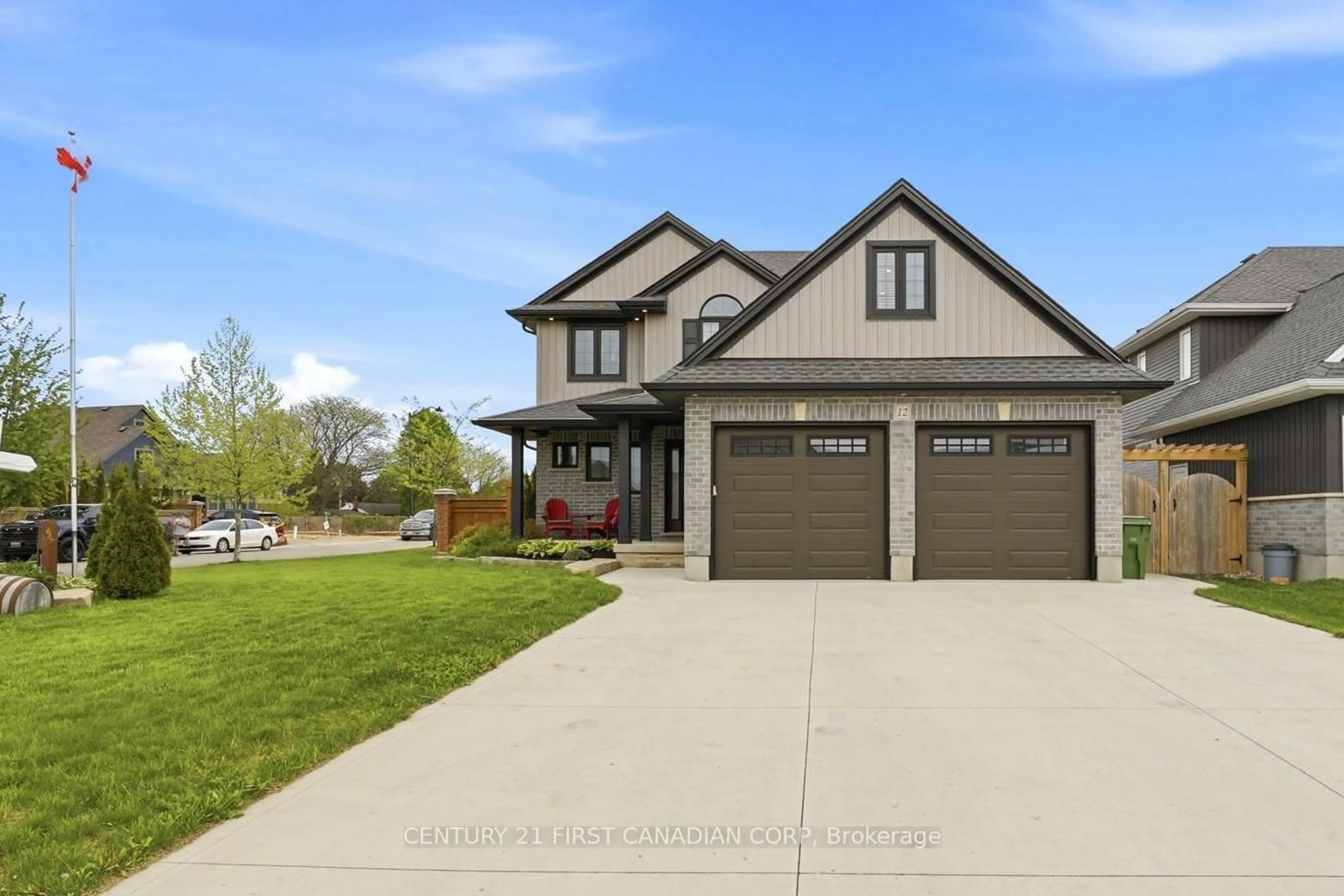 Home with brick exterior material, street for 12 Glenwood St, St. Thomas Ontario N5R 0G9