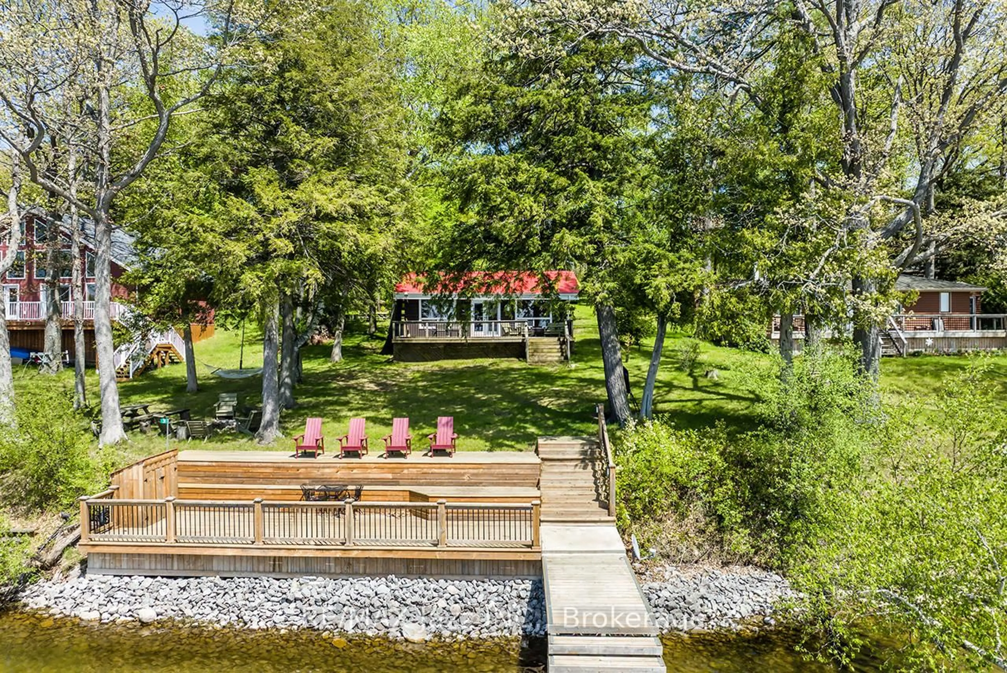 Patio, water/lake/river/ocean view for 31 Long Island, Otonabee-South Monaghan Ontario K0K 2E0