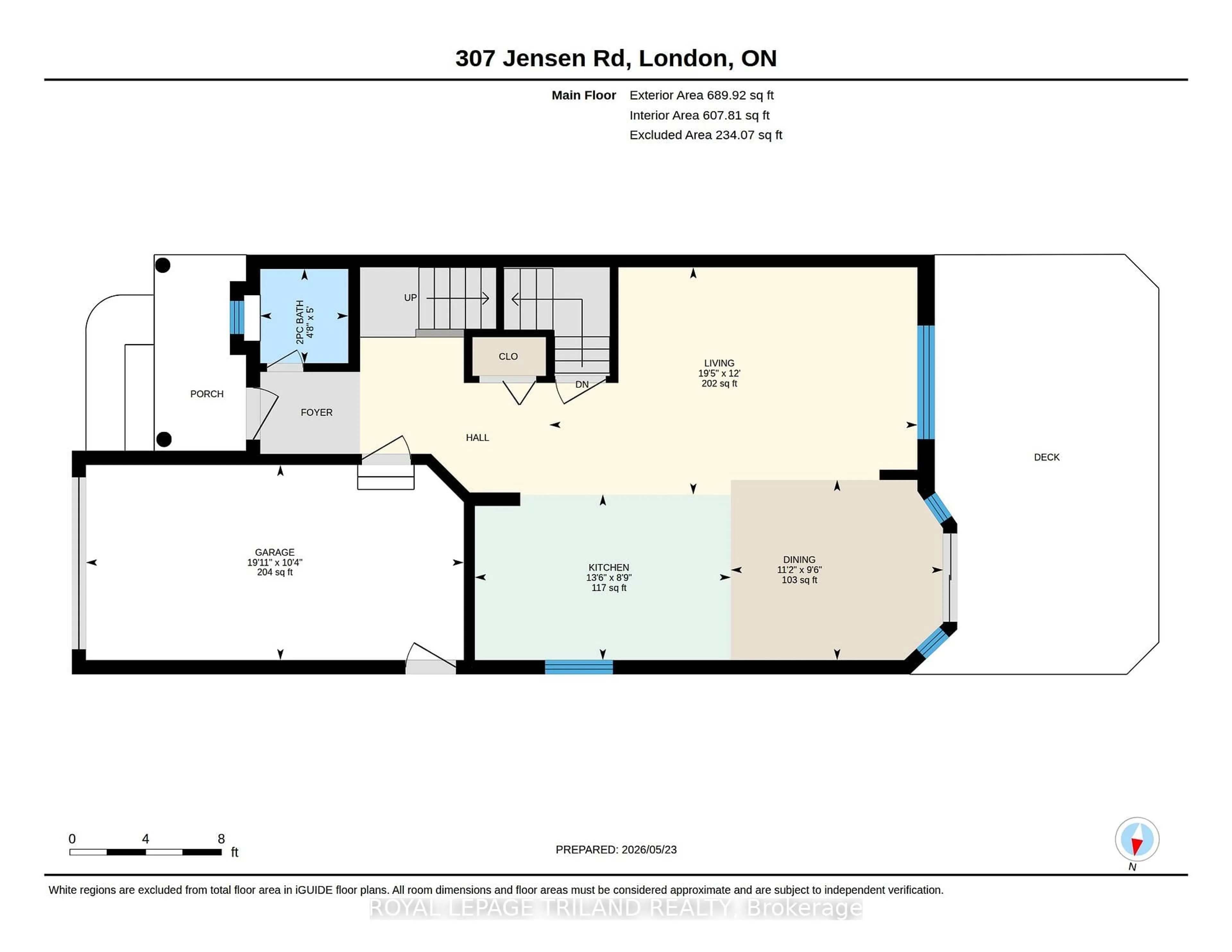 Floor plan for 307 Jensen Rd, London East Ontario N5V 4X3