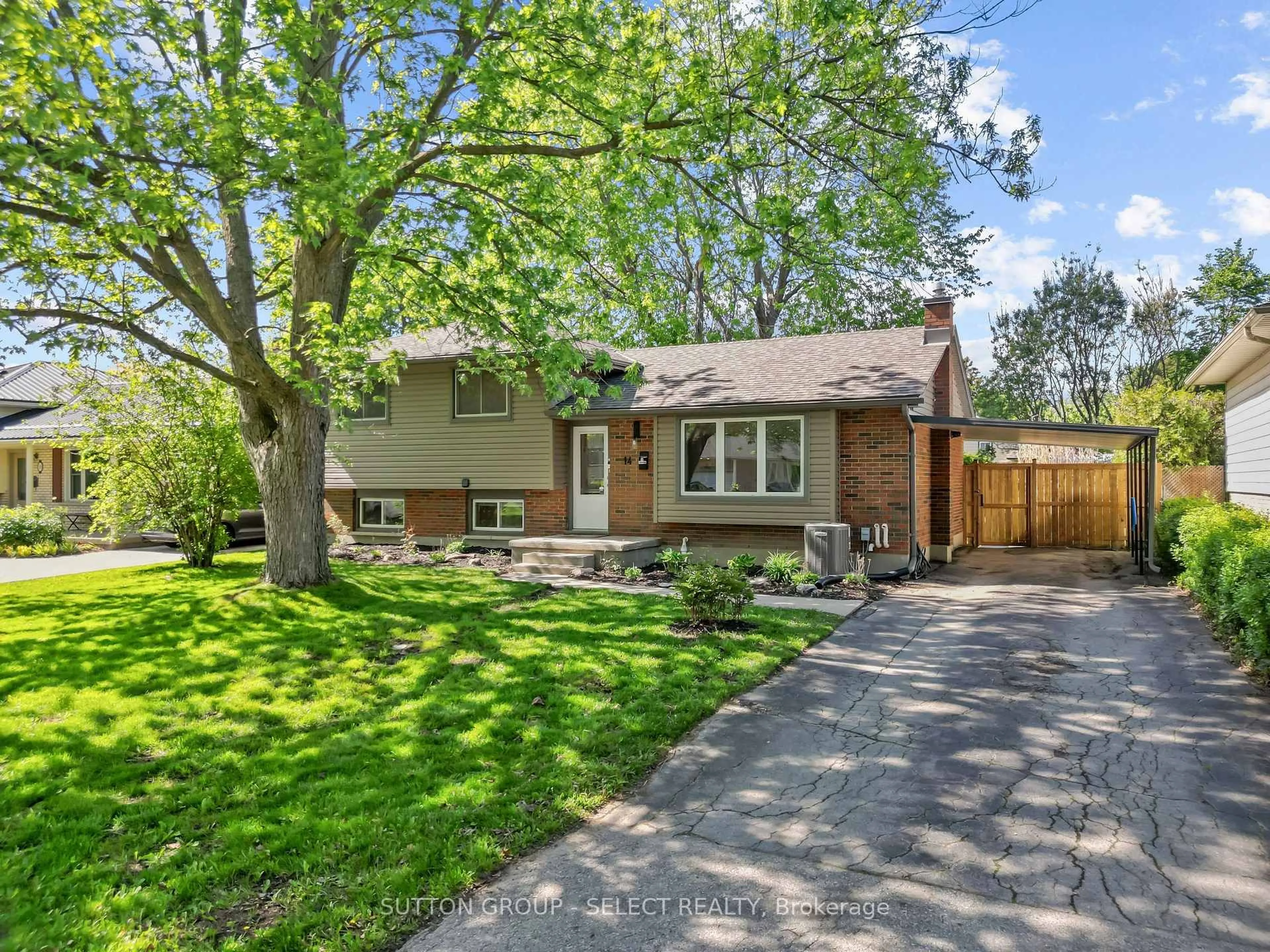 Home with brick exterior material, street for 14 Notre Dame Cres, London South Ontario N6J 2G1
