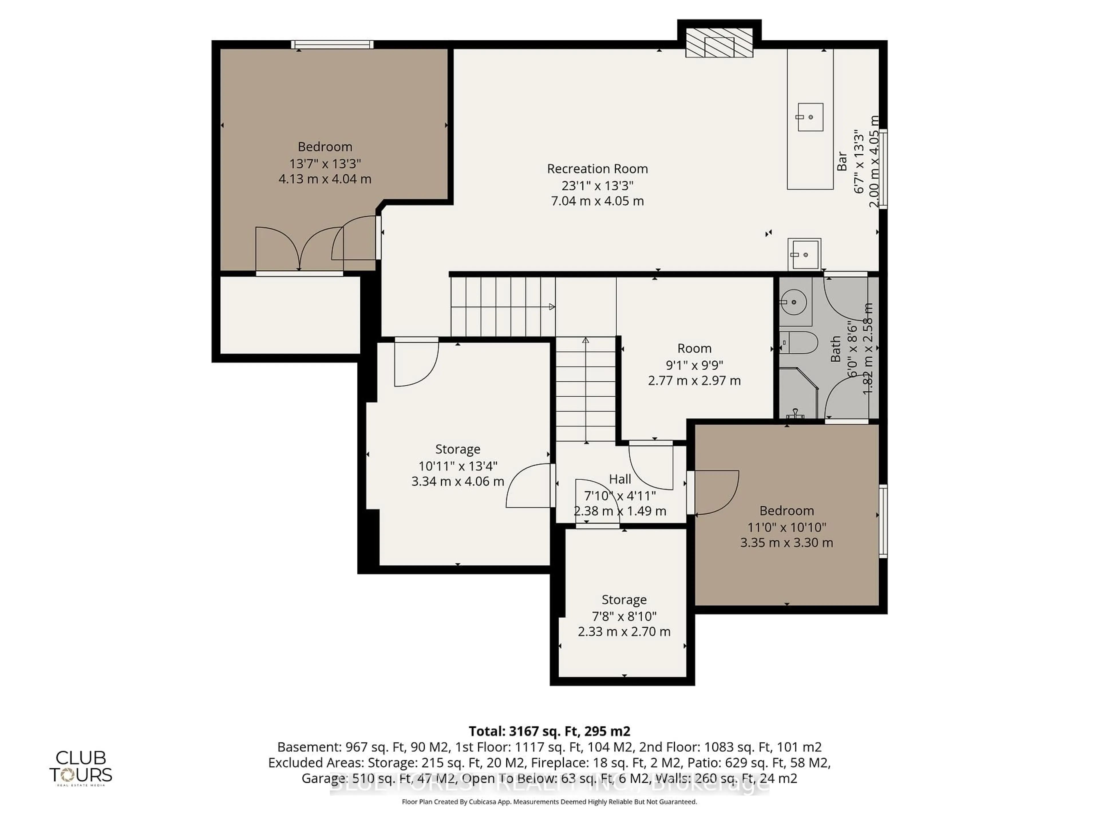 Floor plan for 7222 Clayton Walk #5, London South Ontario N6P 1W1