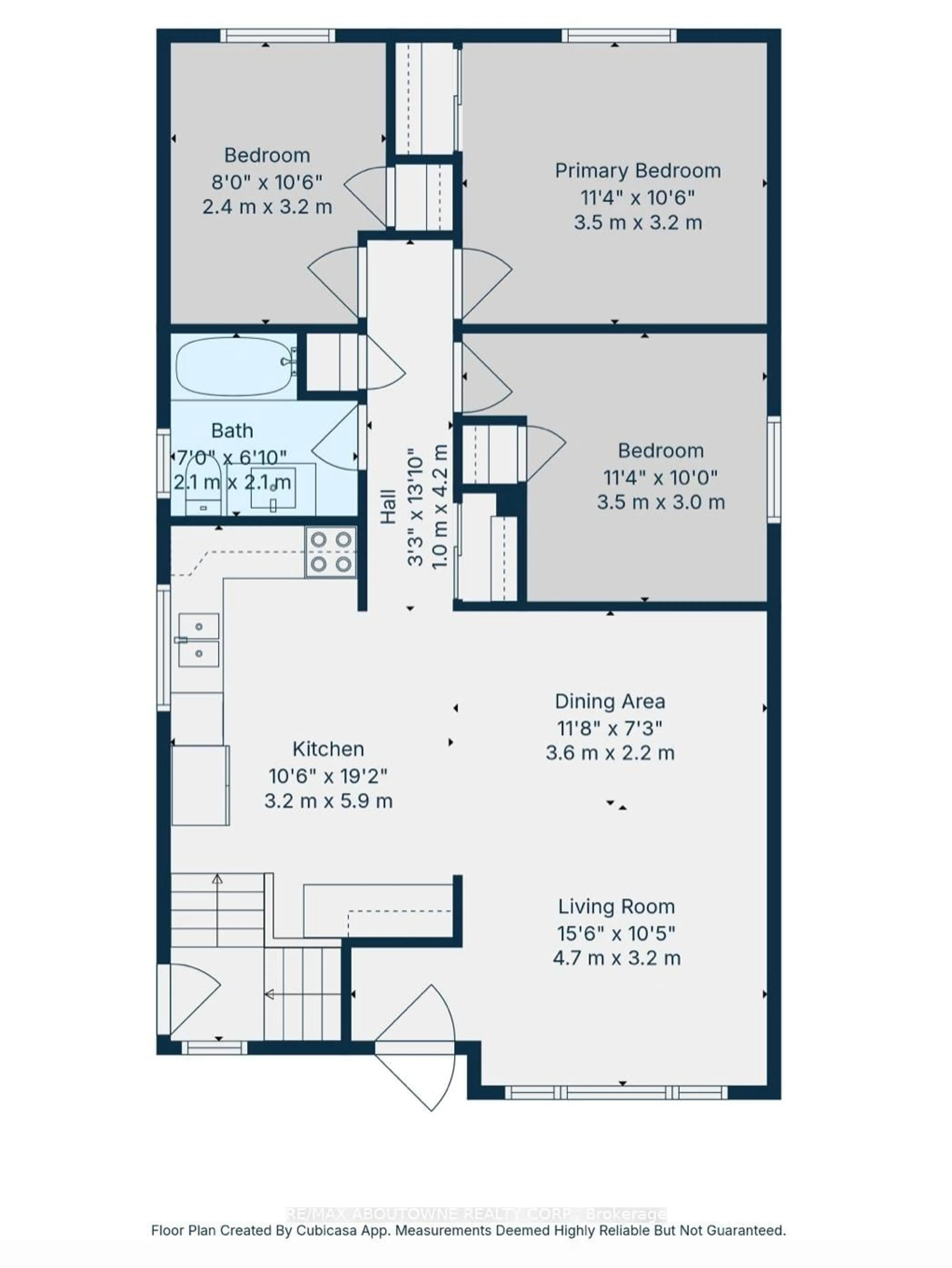 Floor plan for 106 Beland Ave, Hamilton Ontario L8H 6C1