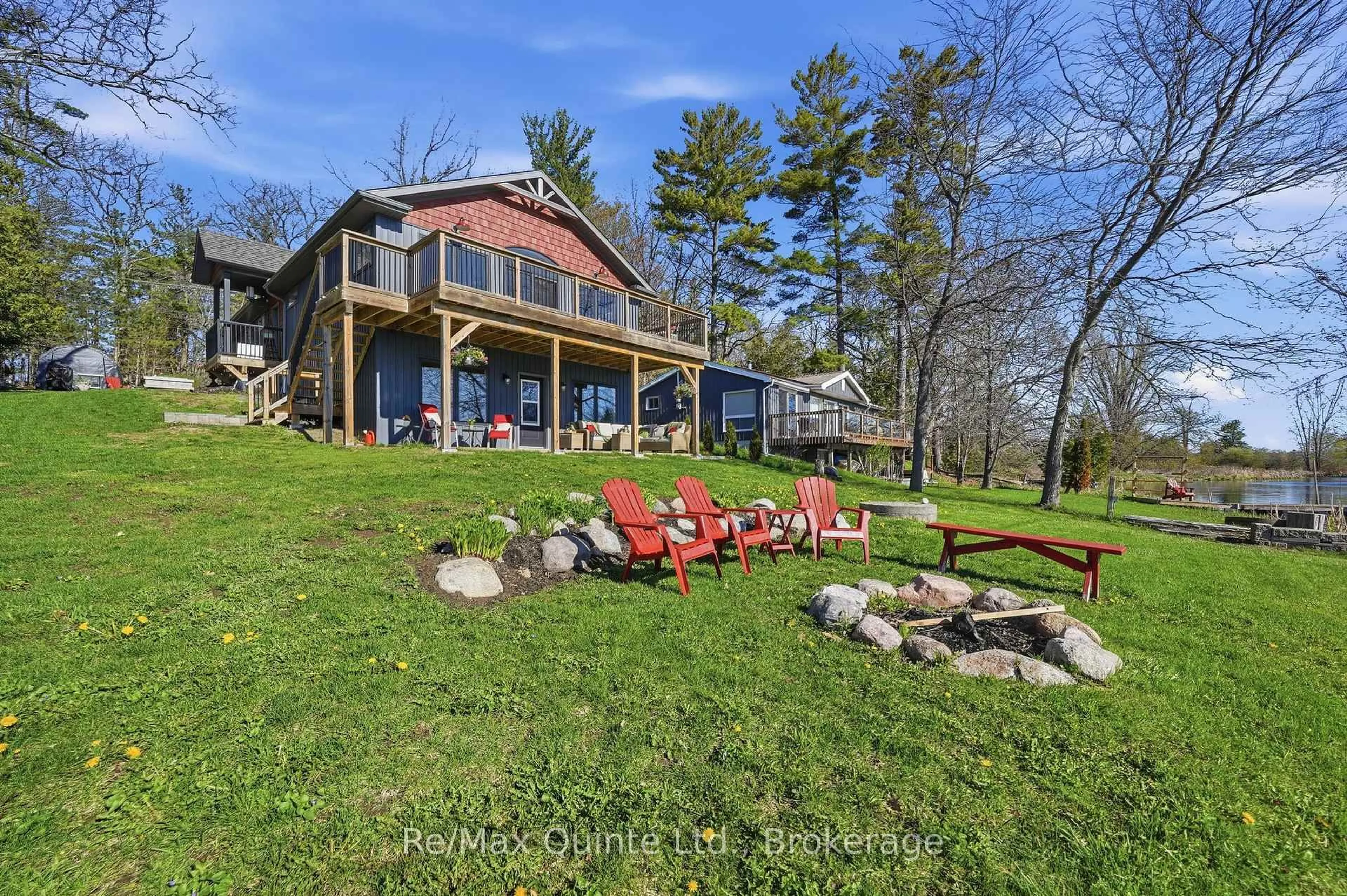 A pic from outside/outdoor area/front of a property/back of a property/a pic from drone, water/lake/river/ocean view for 75 John Meyers Rd, Stirling Ontario K0K 3E0