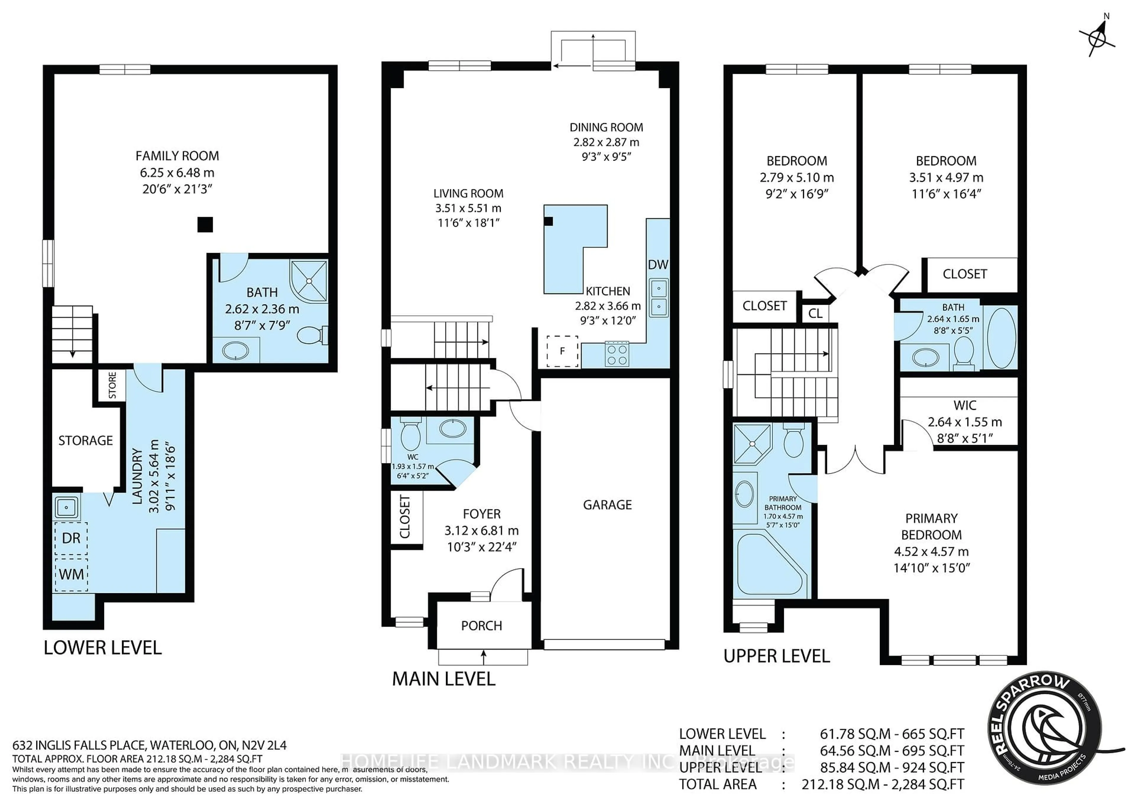 Floor plan for 632 INGLIS FALLS Pl, Waterloo Ontario N2V 2L4