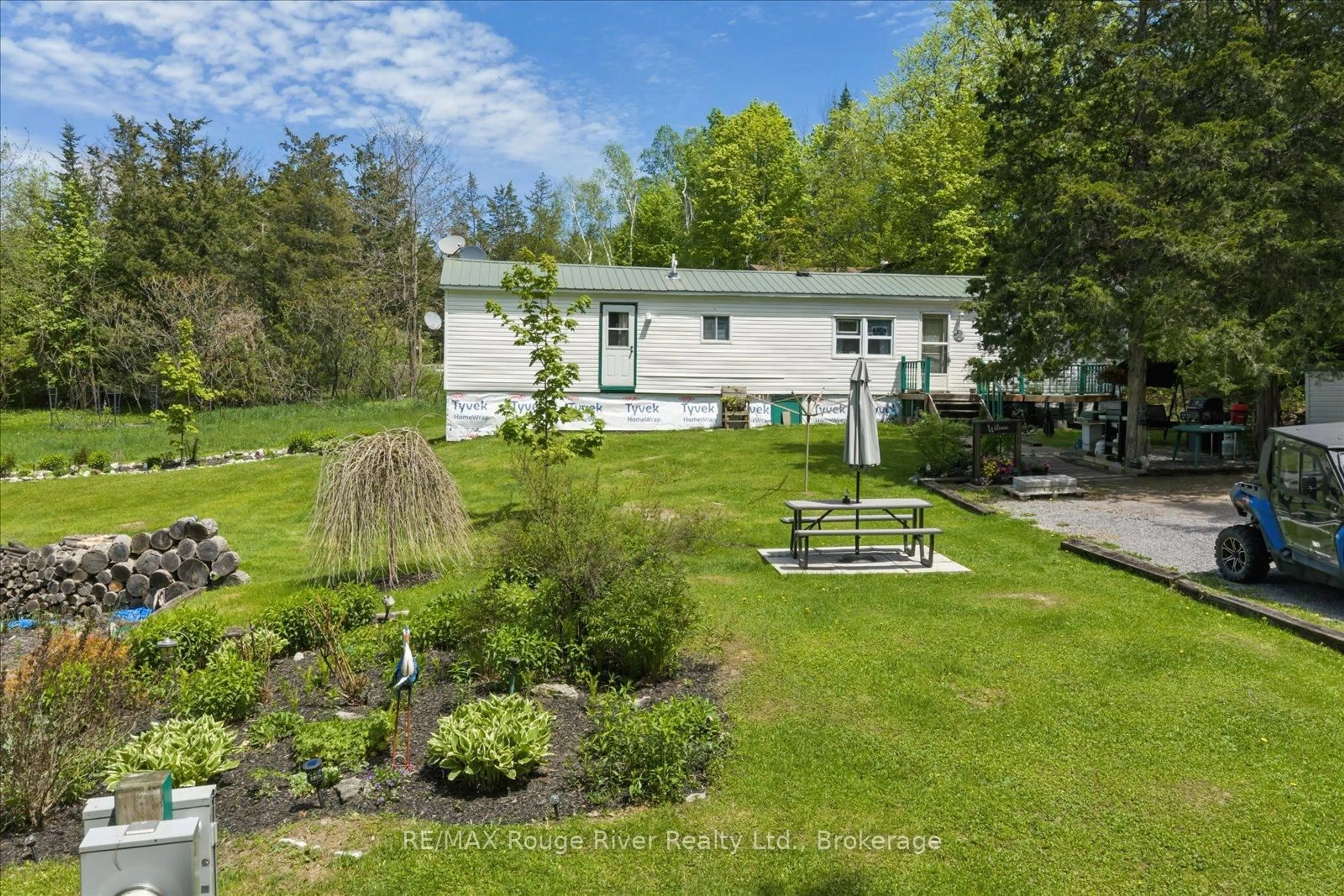 A pic from outside/outdoor area/front of a property/back of a property/a pic from drone, water/lake/river/ocean view for 189 Pine Lane, Trent Hills Ontario K0K 2M0