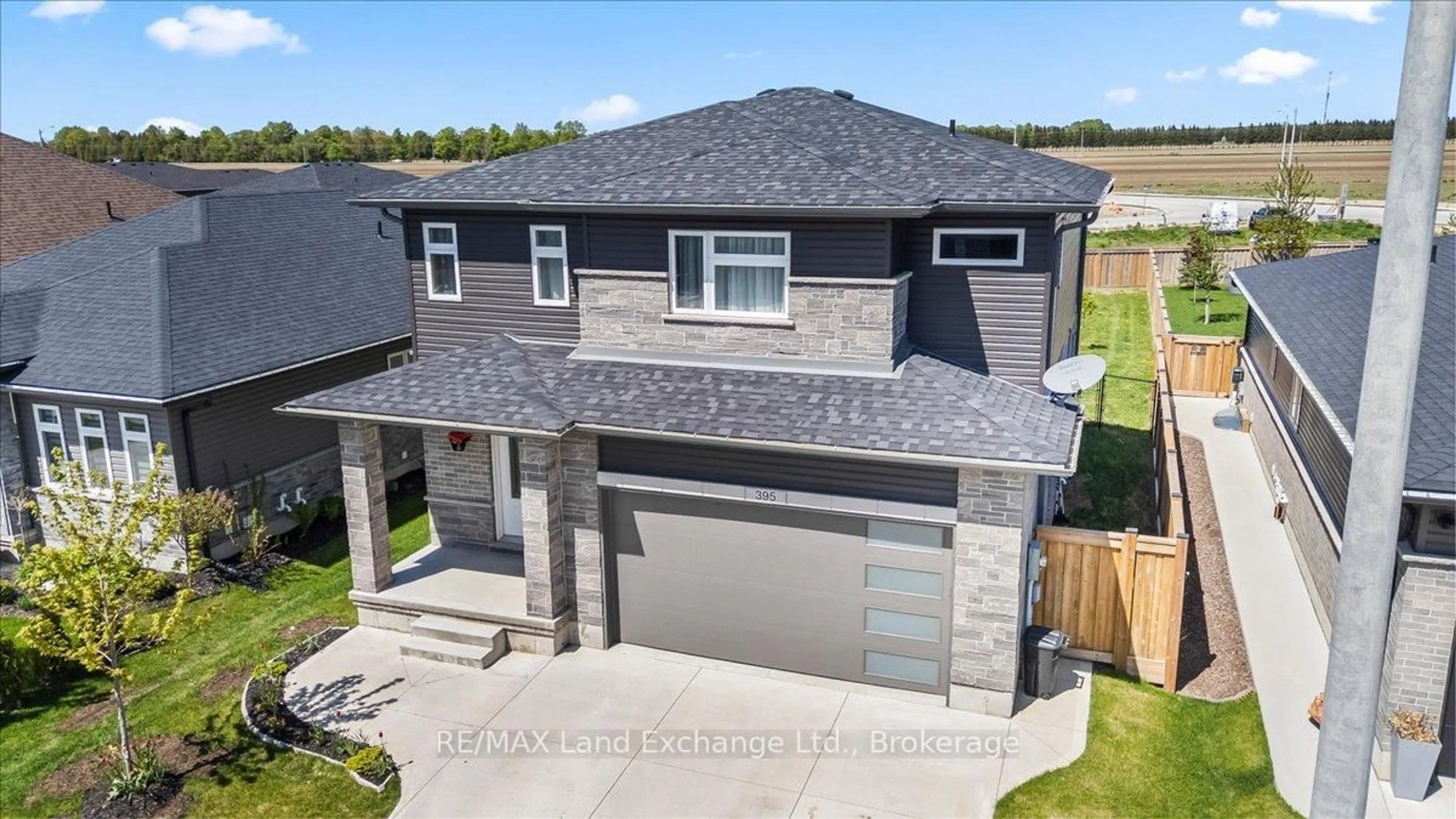 A pic from outside/outdoor area/front of a property/back of a property/a pic from drone, street for 395 Mary Rose Ave, Saugeen Shores Ontario N0H 2C3