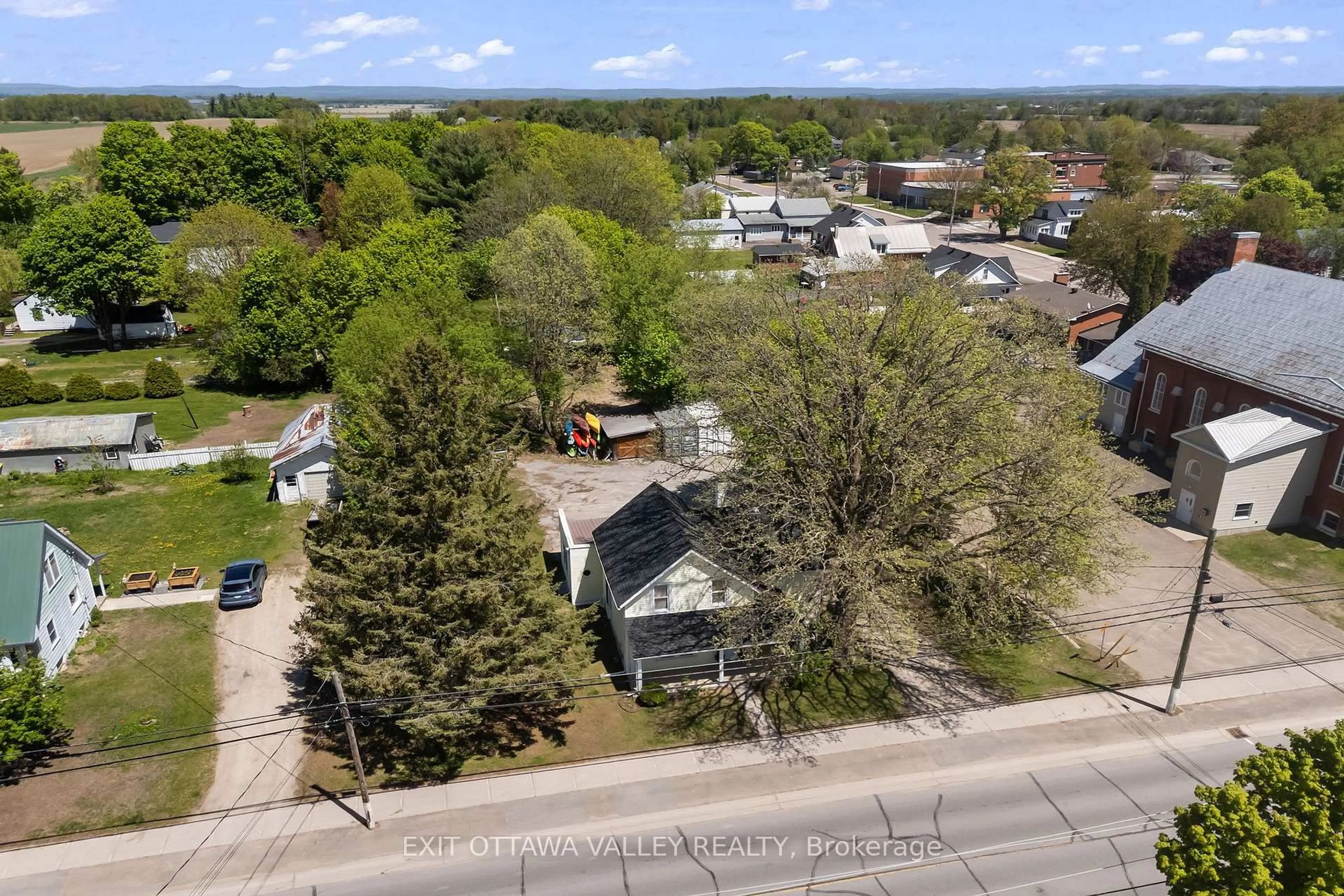 A pic from outside/outdoor area/front of a property/back of a property/a pic from drone, street for 1782 Beachburg Rd, Beachburg Ontario K0J 1C0
