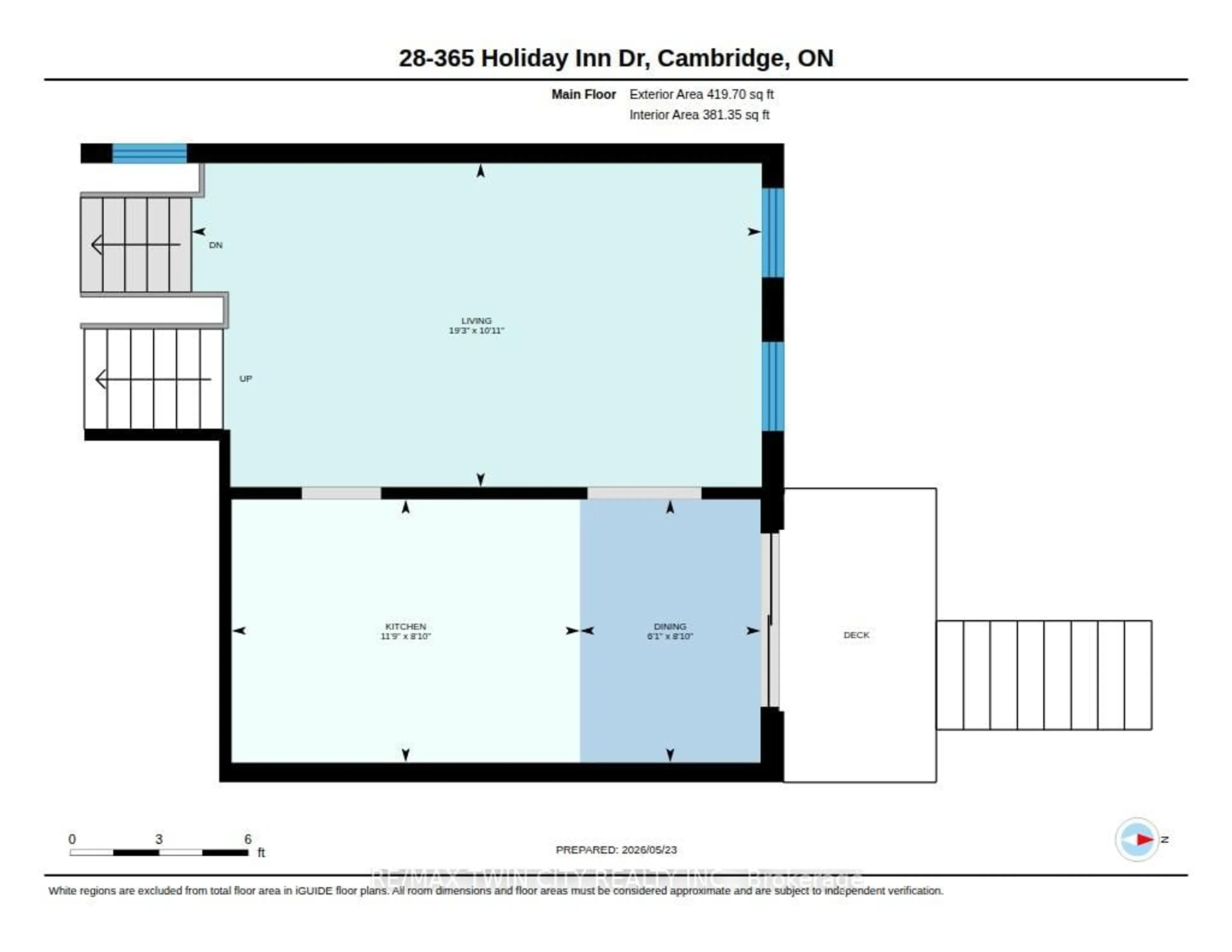 Floor plan for 375 Holiday Inn Dr #28, Cambridge Ontario N3C 3P6