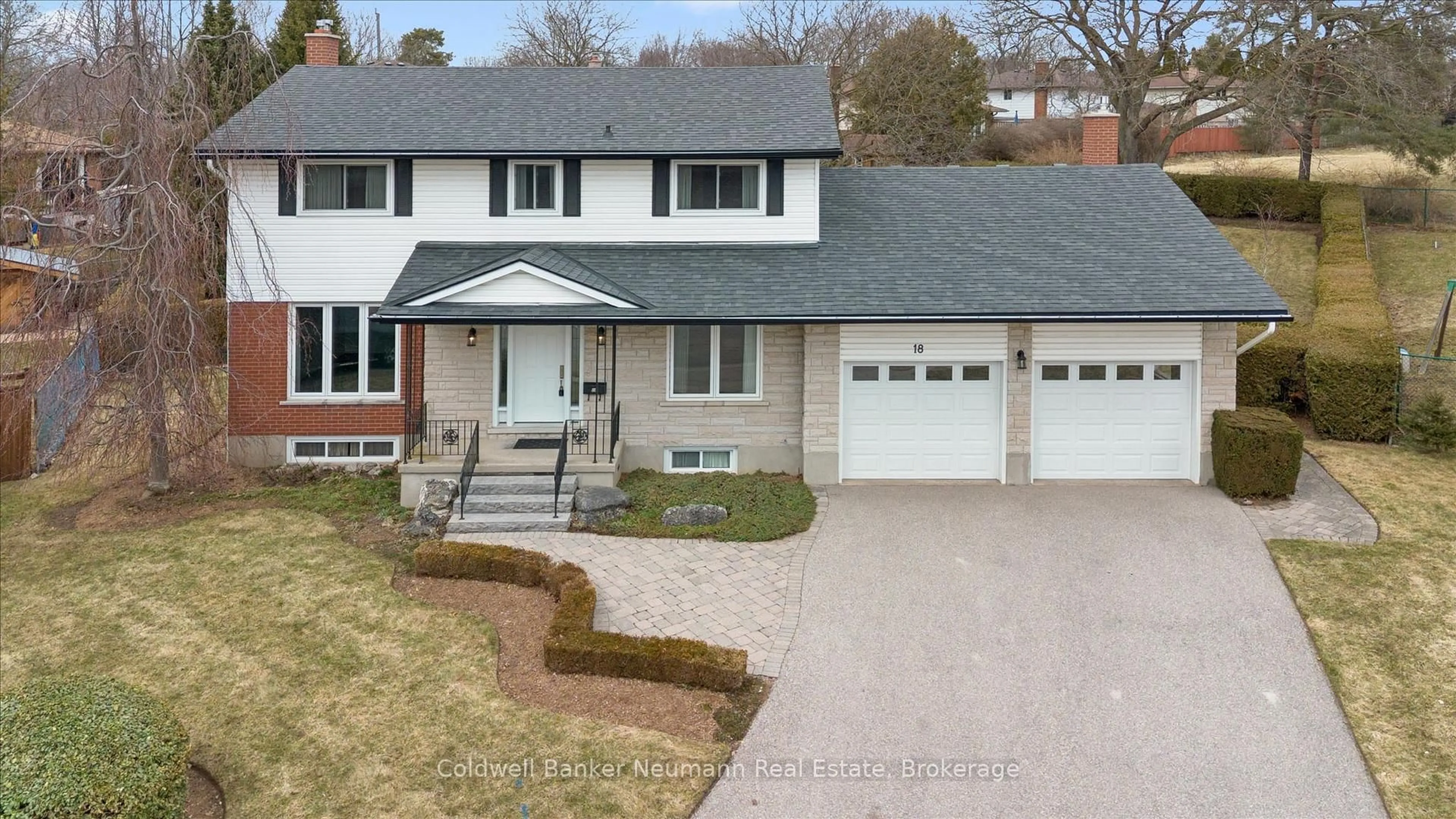 Home with vinyl exterior material, street for 18 Carmine Pl, Guelph Ontario N1E 3V1