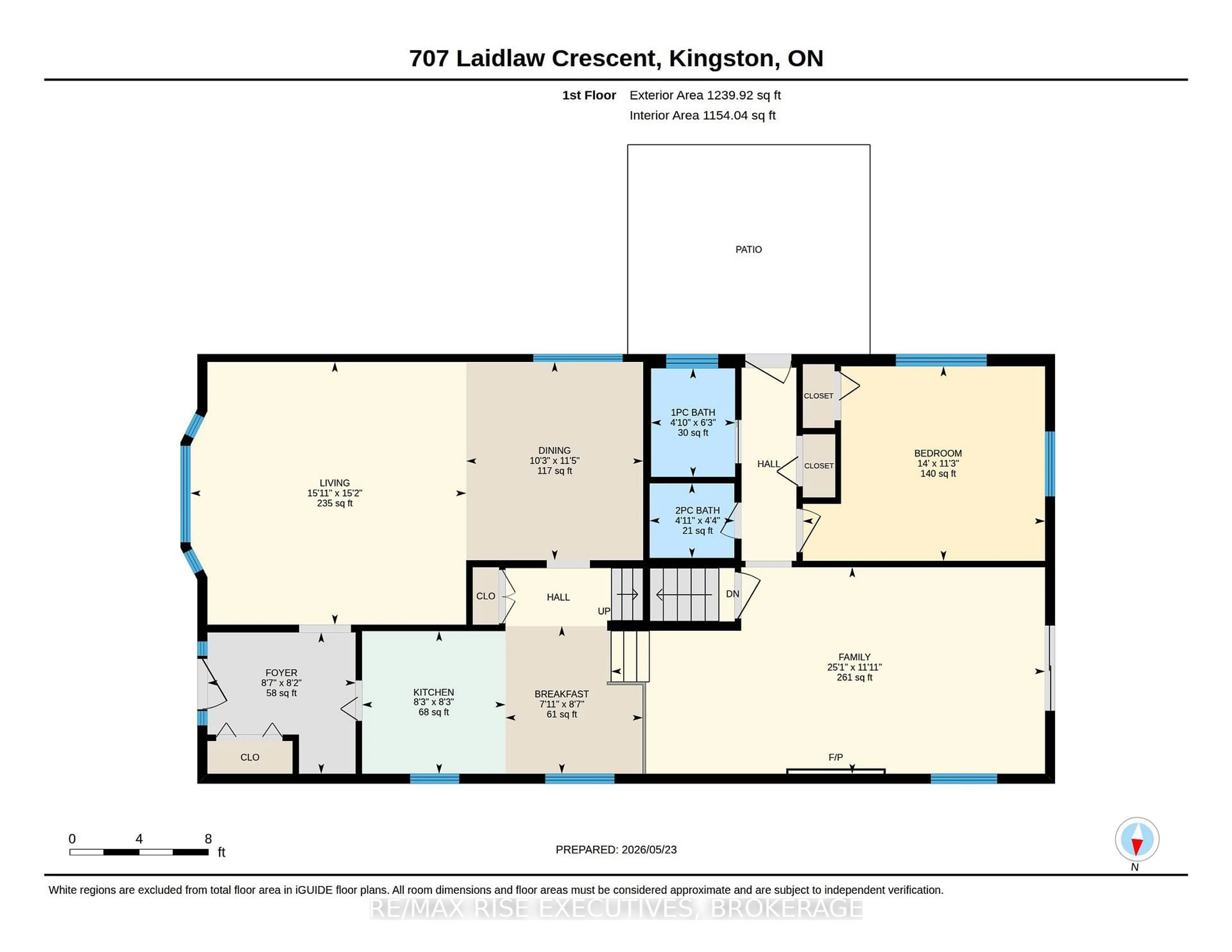 Floor plan for 707 Laidlaw Cres, Kingston Ontario K7M 5M3