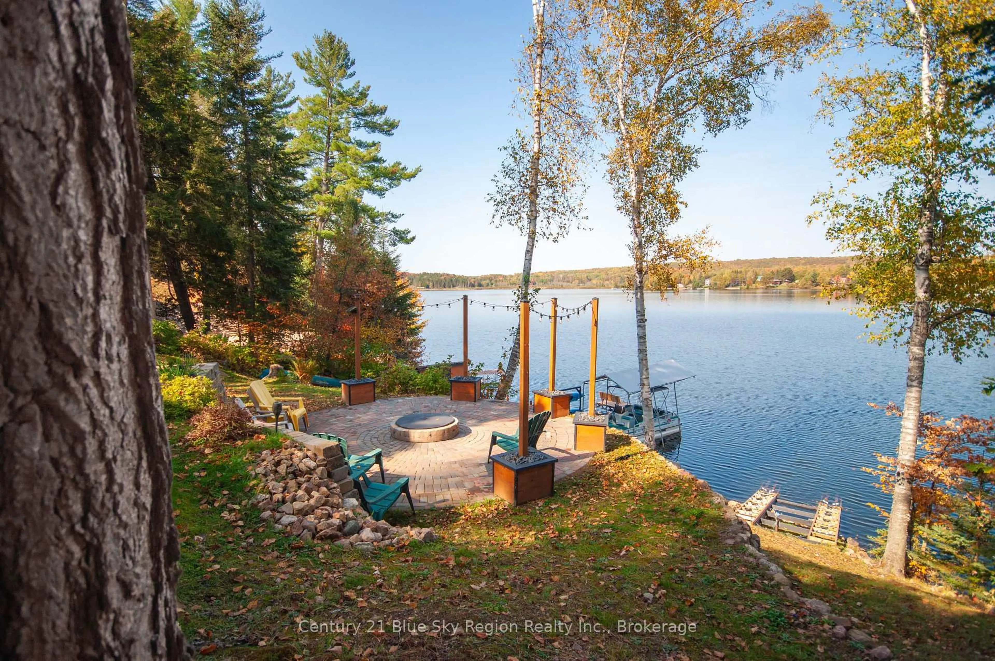 Patio, water/lake/river/ocean view for 18 Pargeter Dr, East Ferris Ontario P0H 1B0