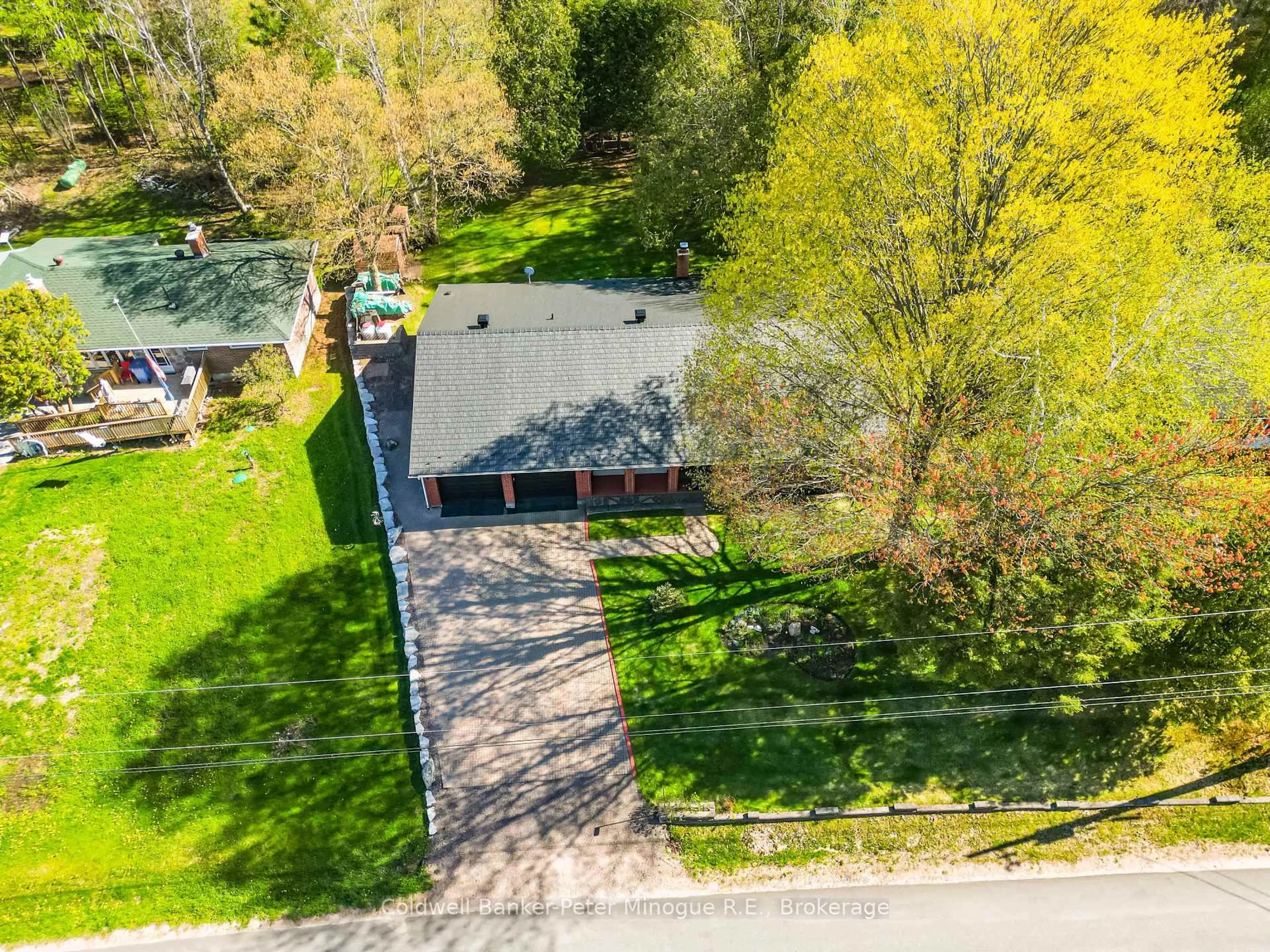 A pic from outside/outdoor area/front of a property/back of a property/a pic from drone, street for 49 Catherine Dr, East Ferris Ontario P0H 1B0
