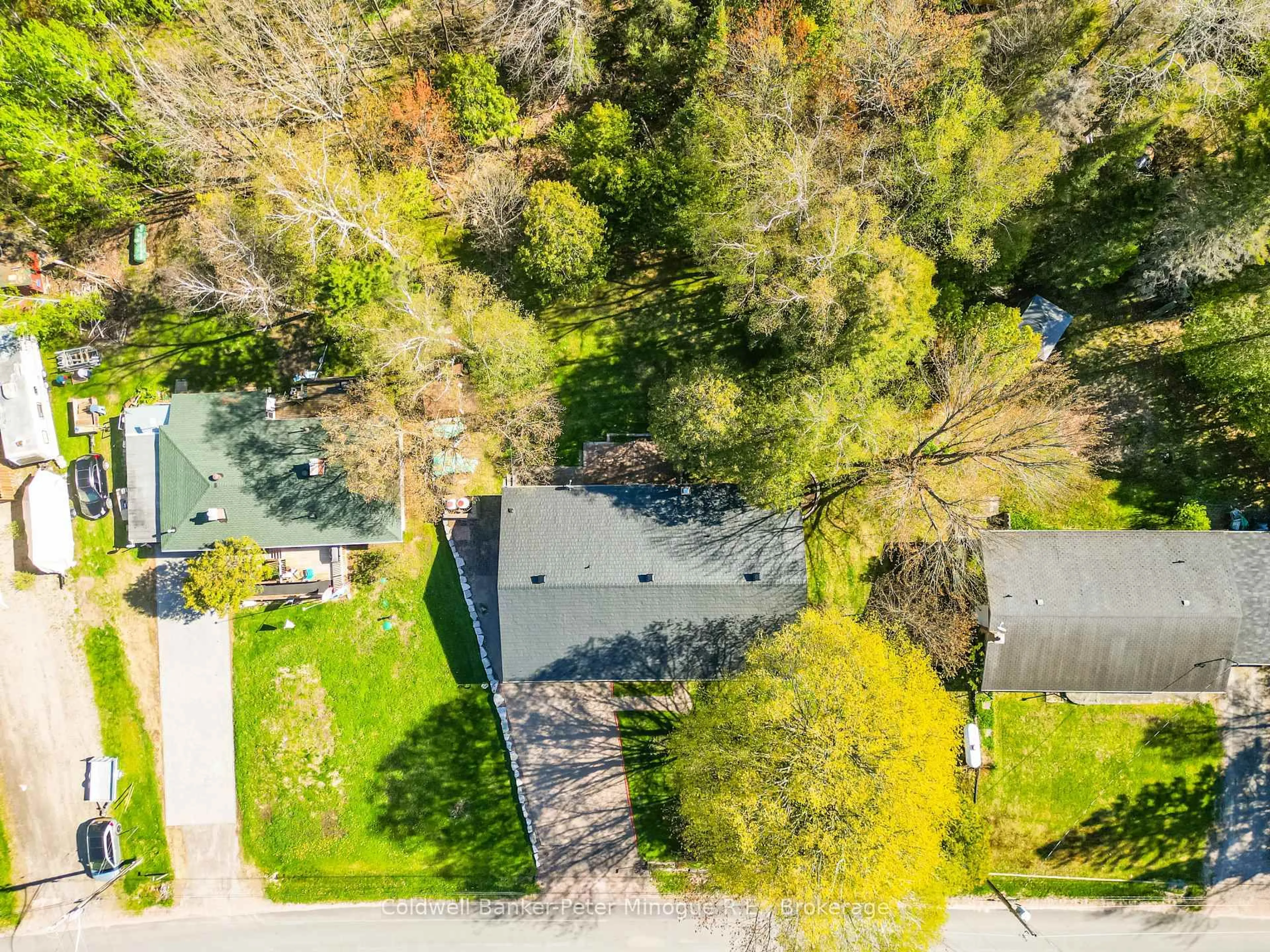 A pic from outside/outdoor area/front of a property/back of a property/a pic from drone, street for 49 Catherine Dr, East Ferris Ontario P0H 1B0