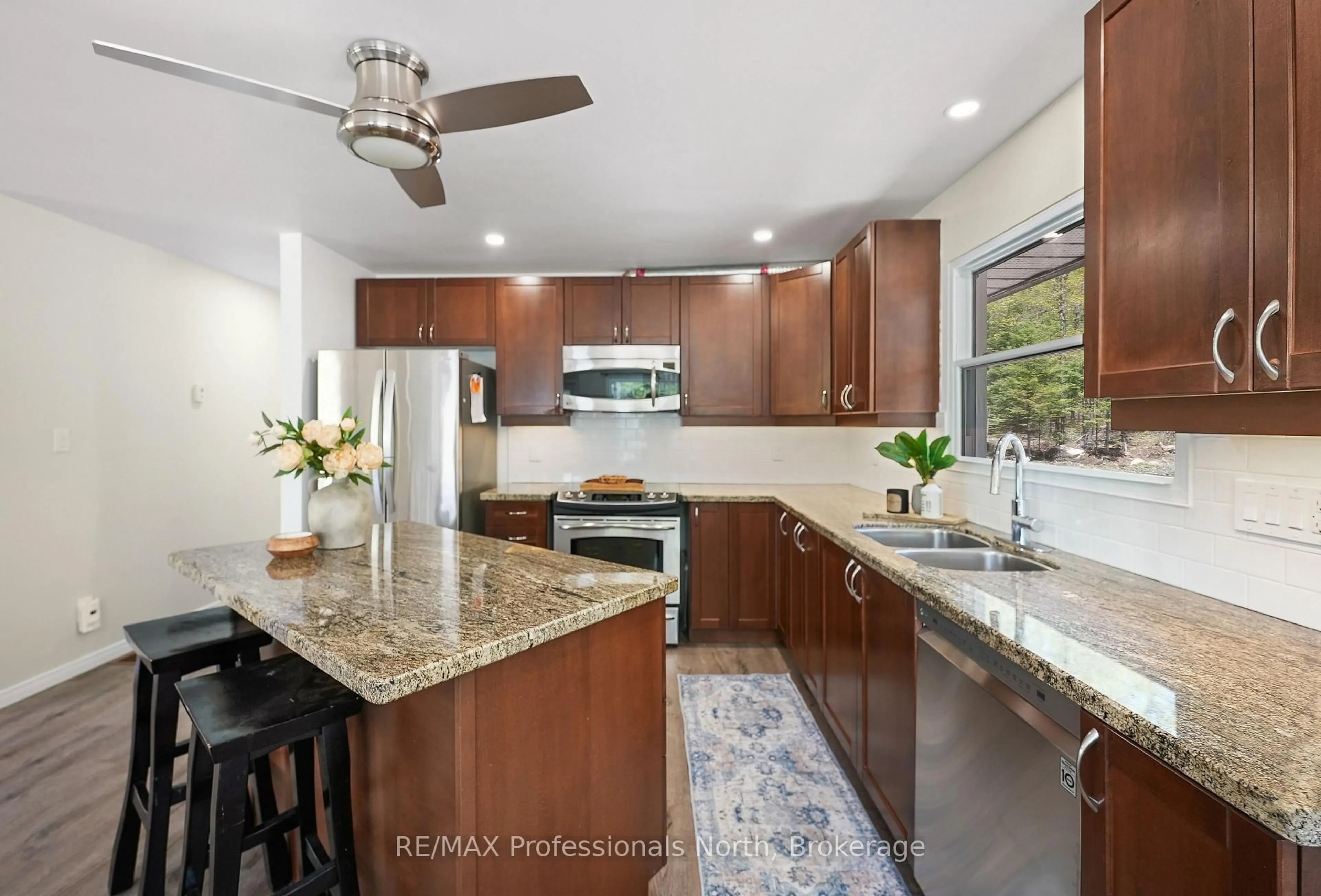 Open concept kitchen, ceramic/tile floor for 1244 Clement Lake Rd, Highlands East Ontario K0L 3C0