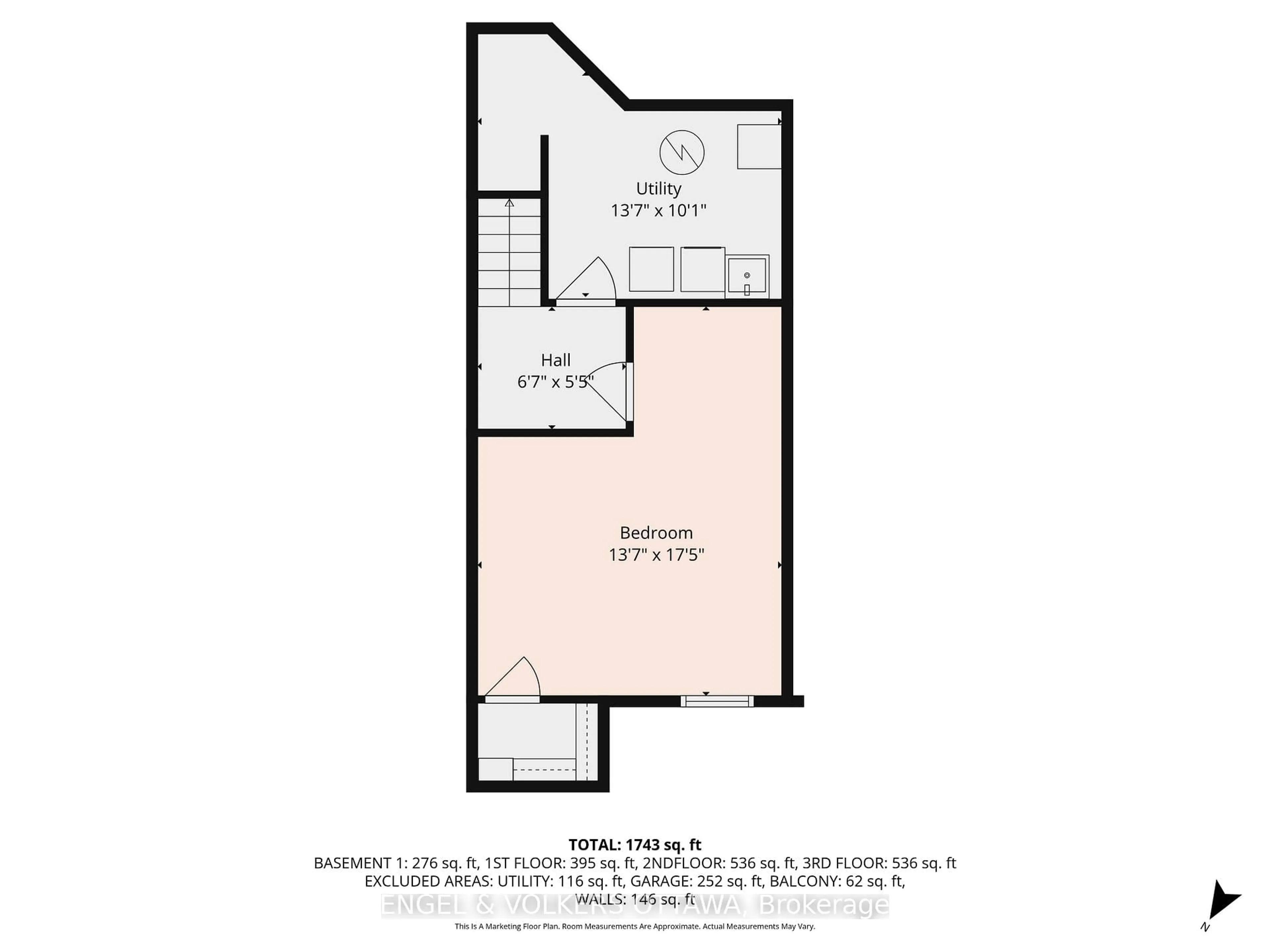 Floor plan for 36 Brigadier Private, Ottawa Ontario K1N 1E6
