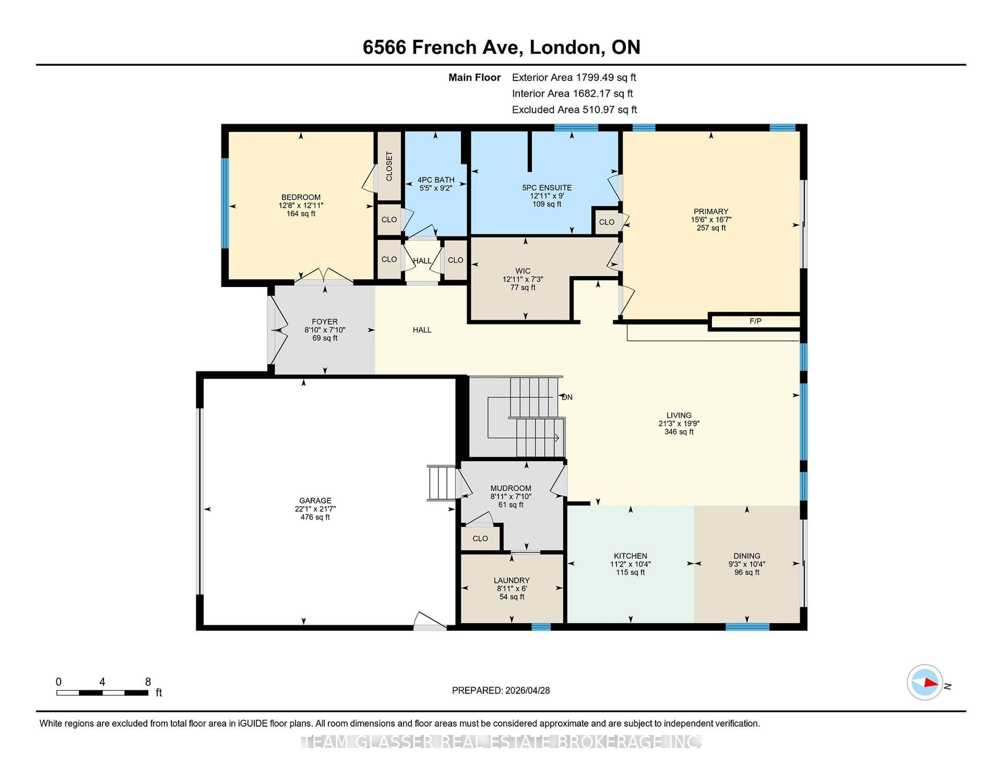 Floor plan for 6566 French Ave, London South Ontario N6P 0G5