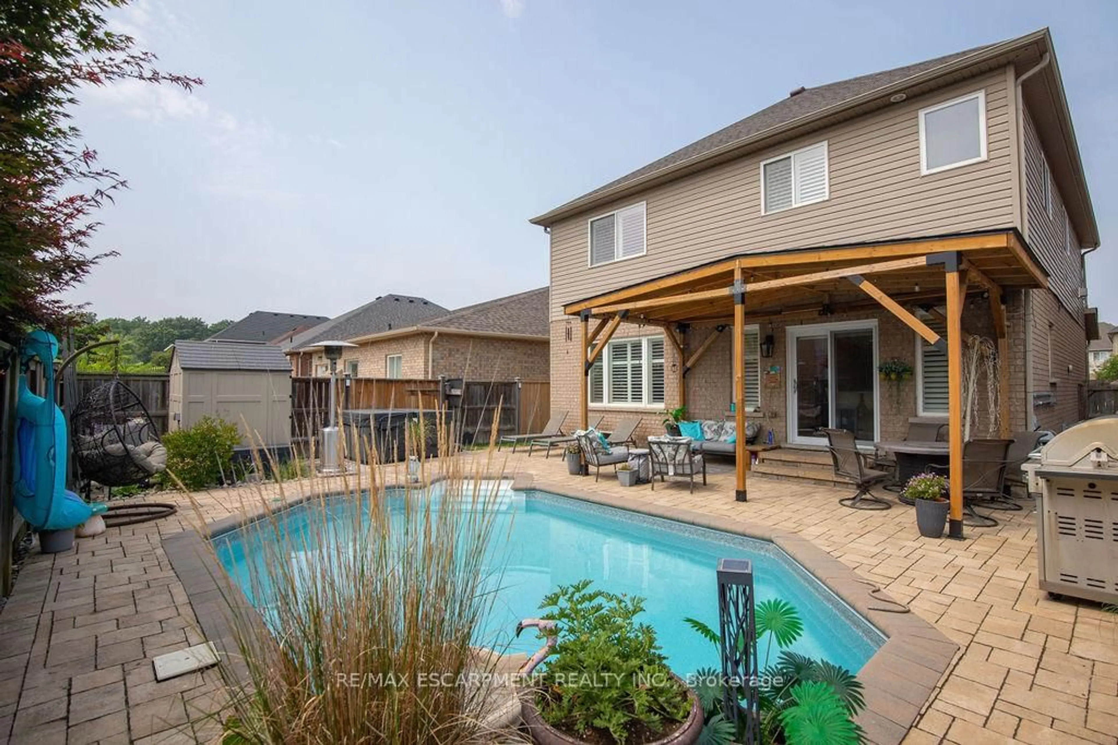 Patio, water/lake/river/ocean view for 15 Meadowbank Dr, Hamilton Ontario L9B 2Y9