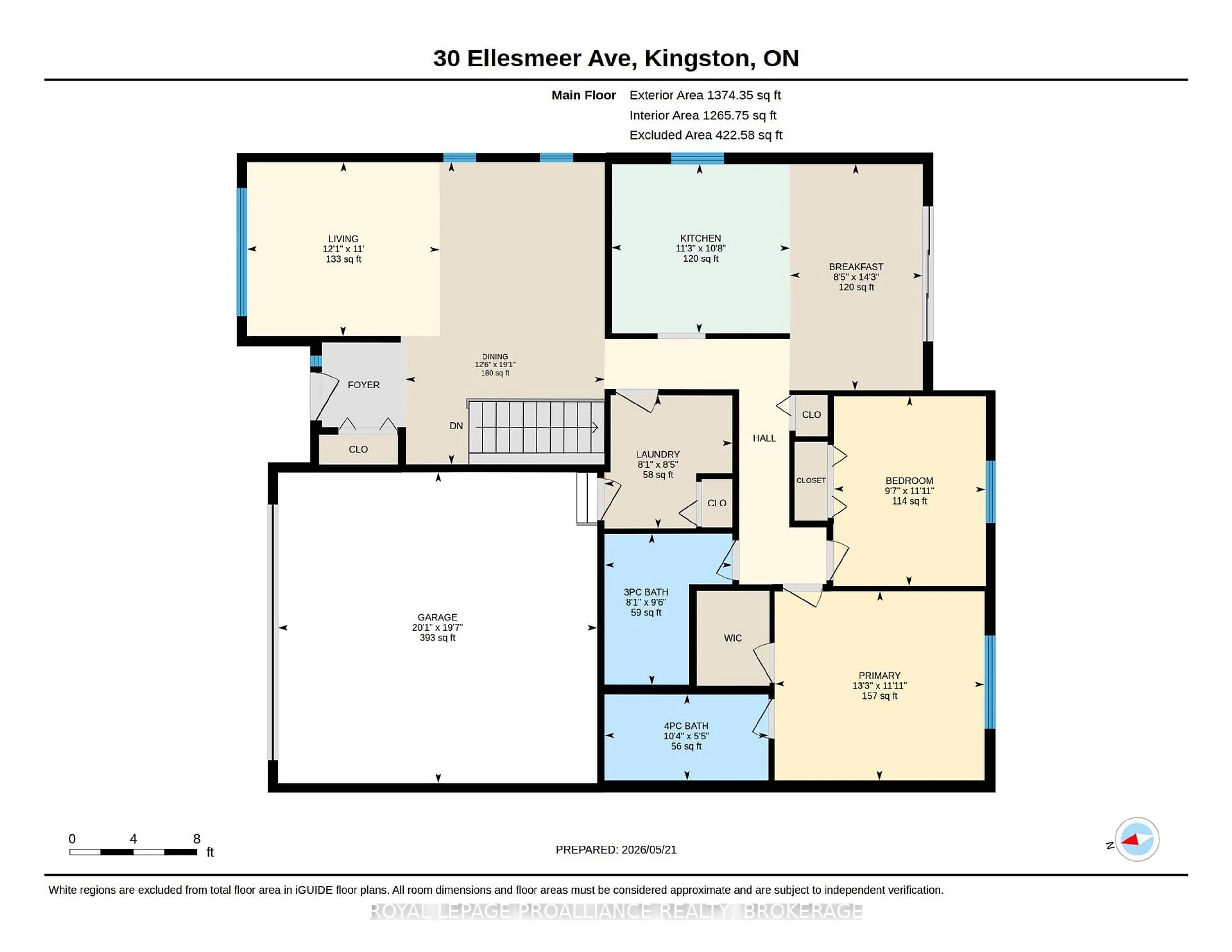 Floor plan for 30 Ellesmeer Ave, Kingston Ontario K7P 3H7