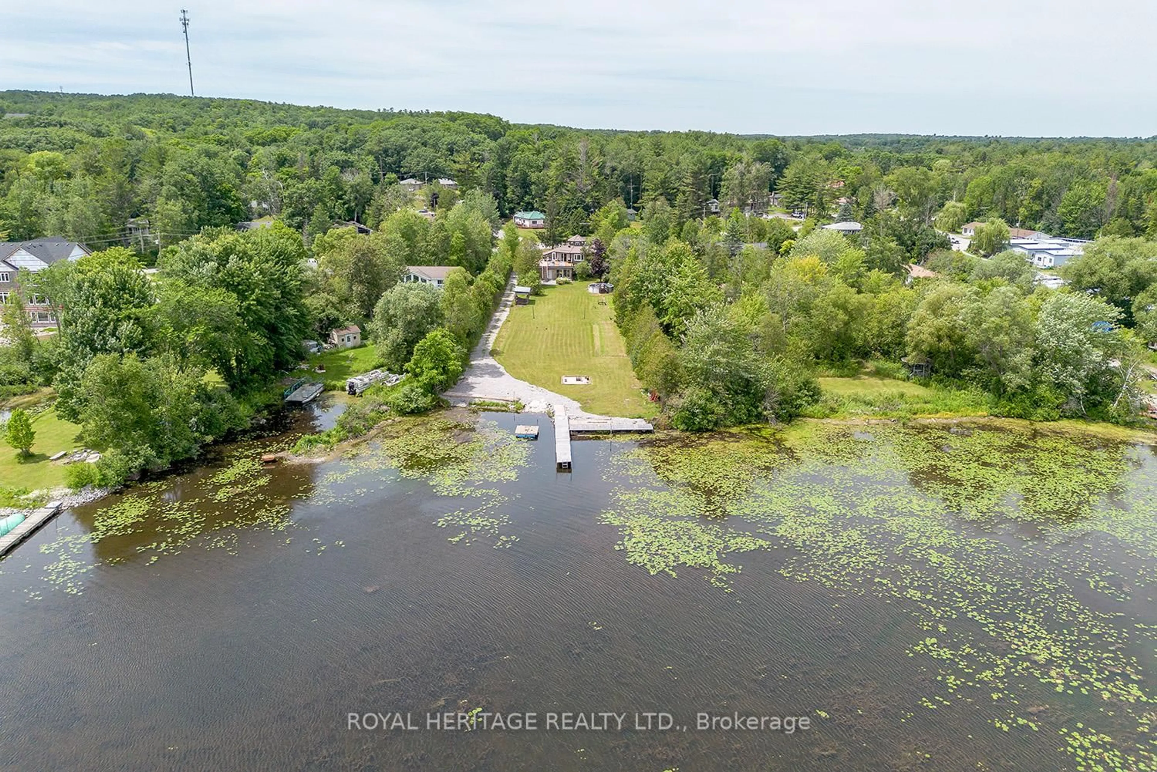 A pic from outside/outdoor area/front of a property/back of a property/a pic from drone, water/lake/river/ocean view for 5225 Rice Lake Dr, Hamilton Township Ontario K0L 1E0