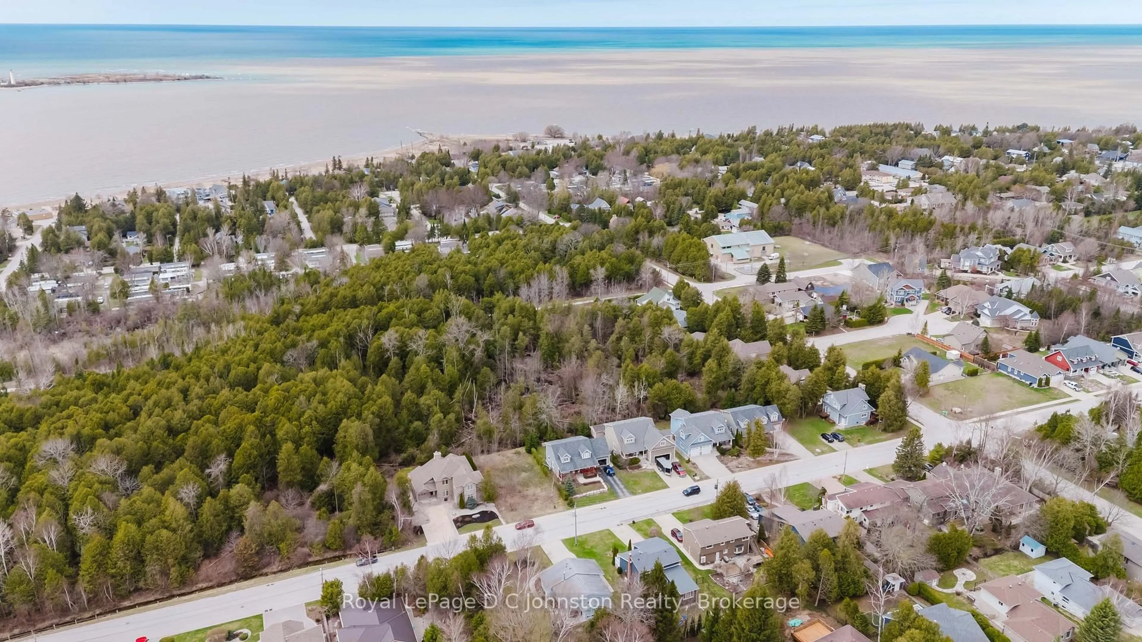 A pic from outside/outdoor area/front of a property/back of a property/a pic from drone, water/lake/river/ocean view for 310 Albert St, Saugeen Shores Ontario N0H 2L0