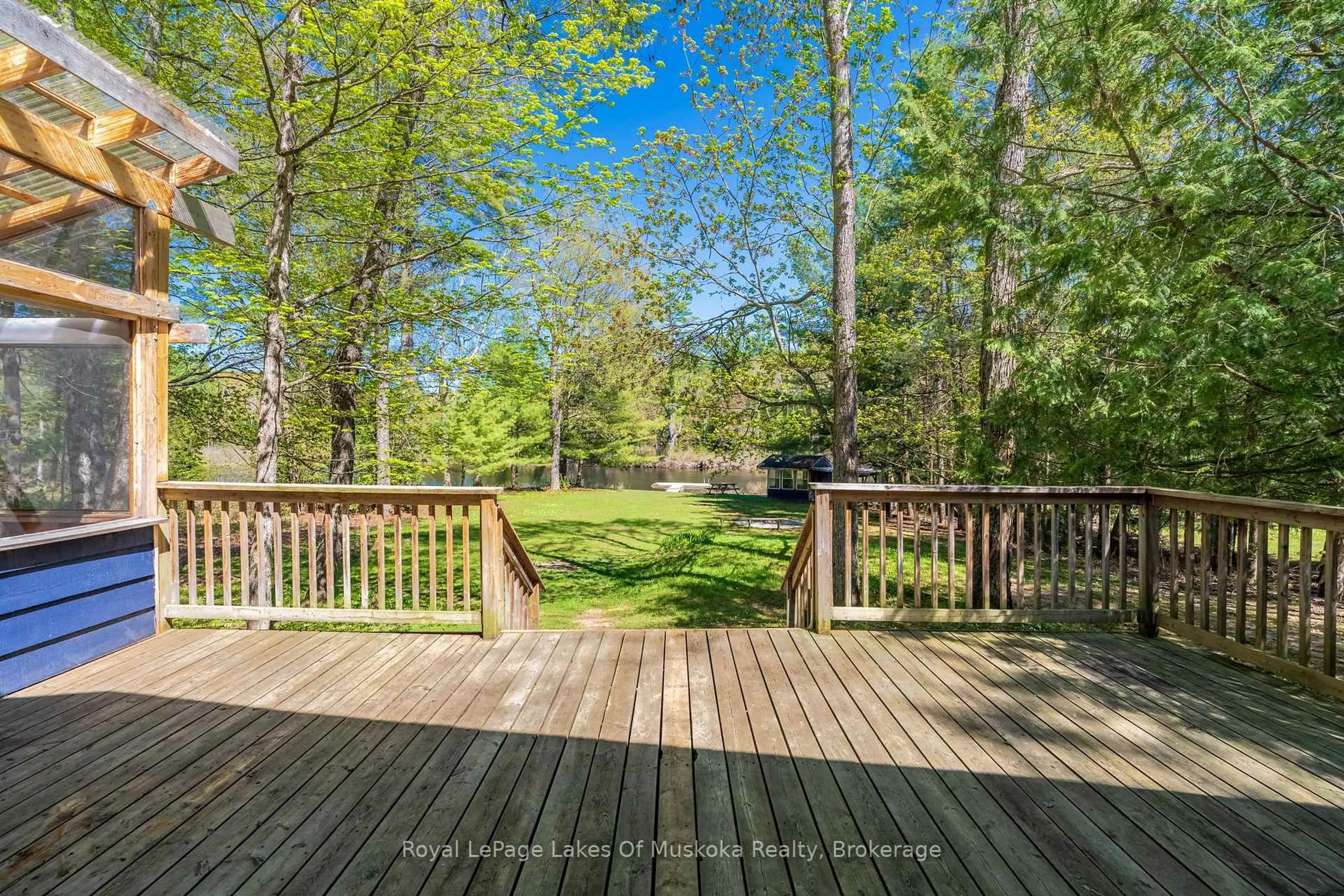 Patio, forest/trees view for 1213 Sherwood Forest Rd, Bracebridge Ontario P1L 1X3