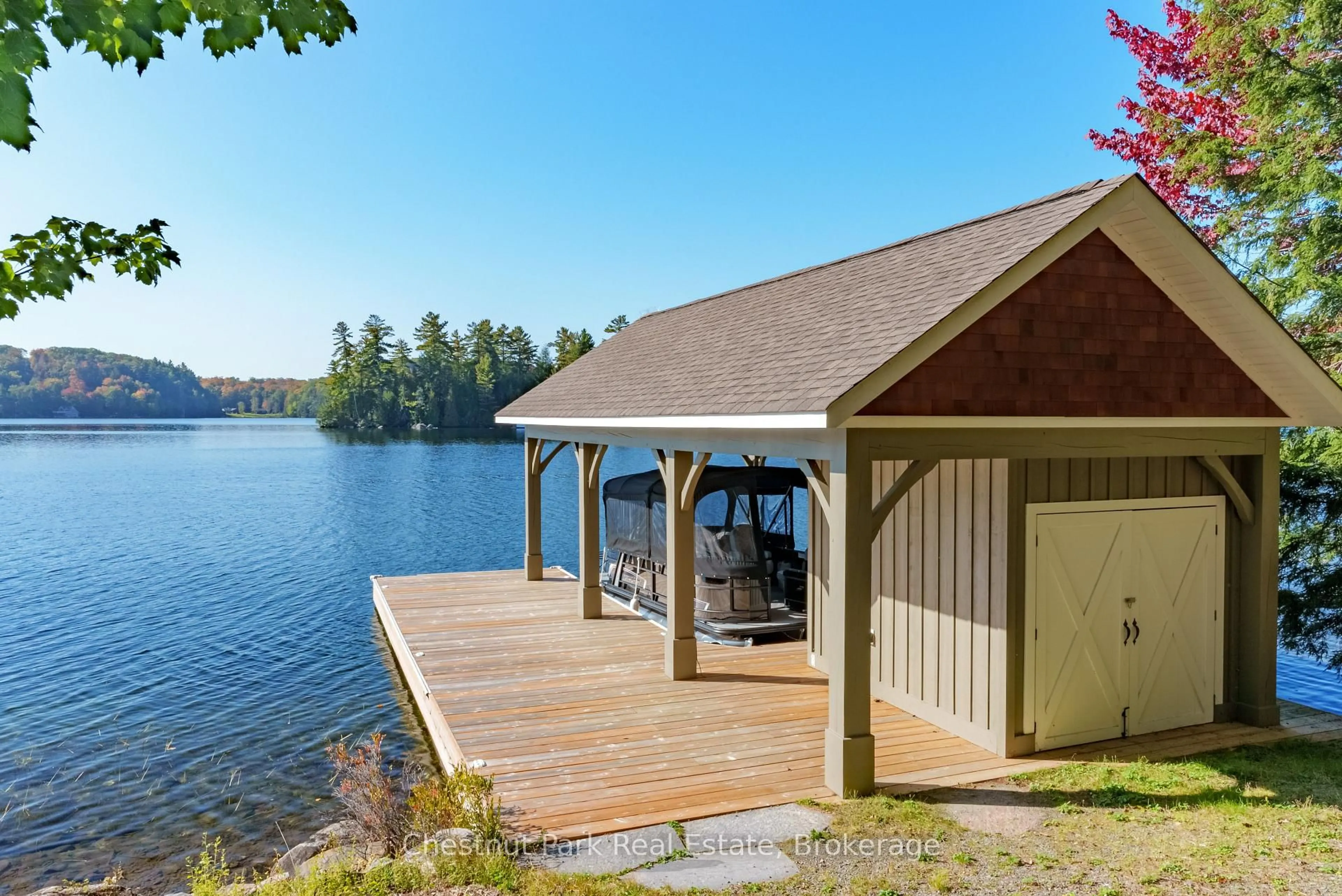 Patio, water/lake/river/ocean view for 4 SL 19 Roberts Island, Muskoka Lakes Ontario P0B 1M0