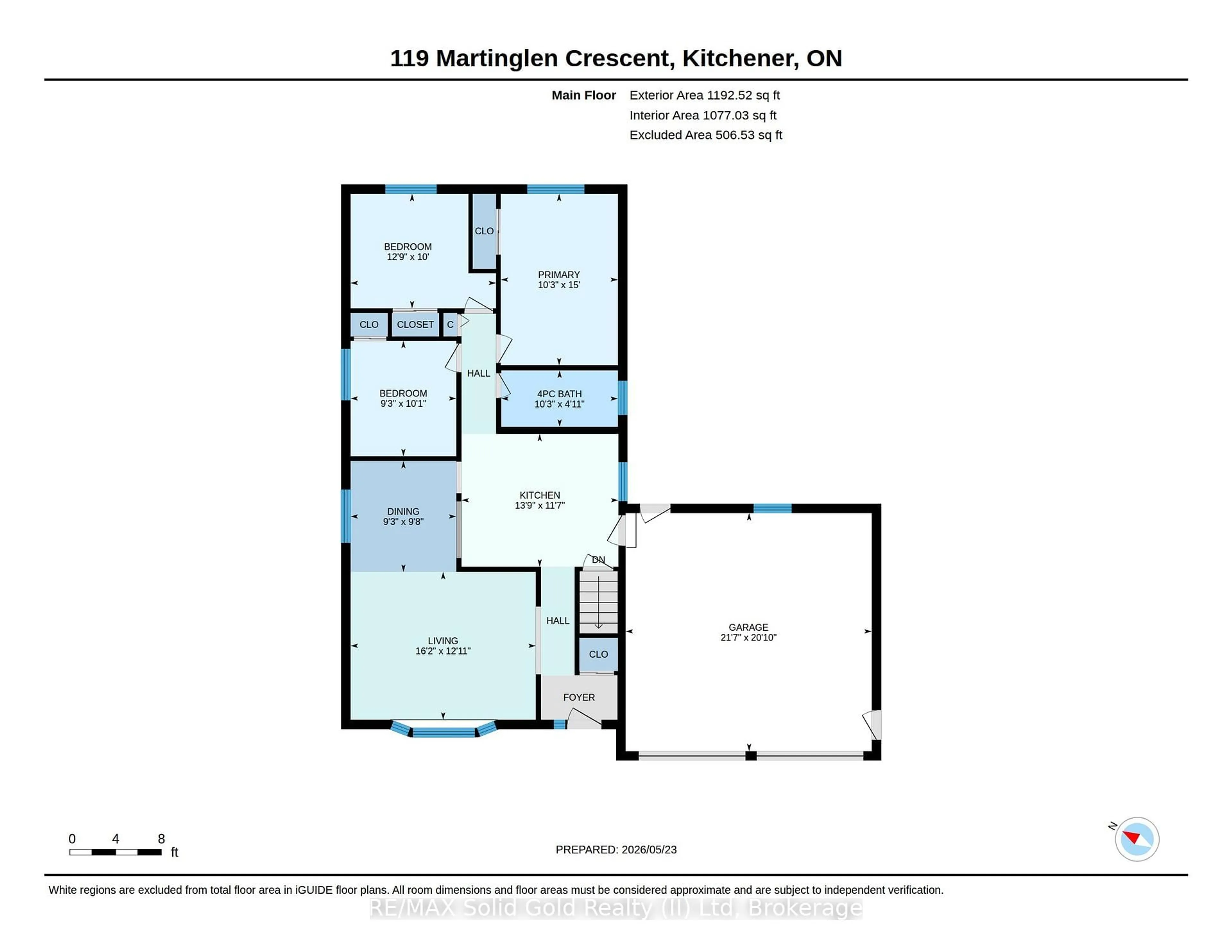 Floor plan for 119 Martinglen Cres, Kitchener Ontario N2E 2A3