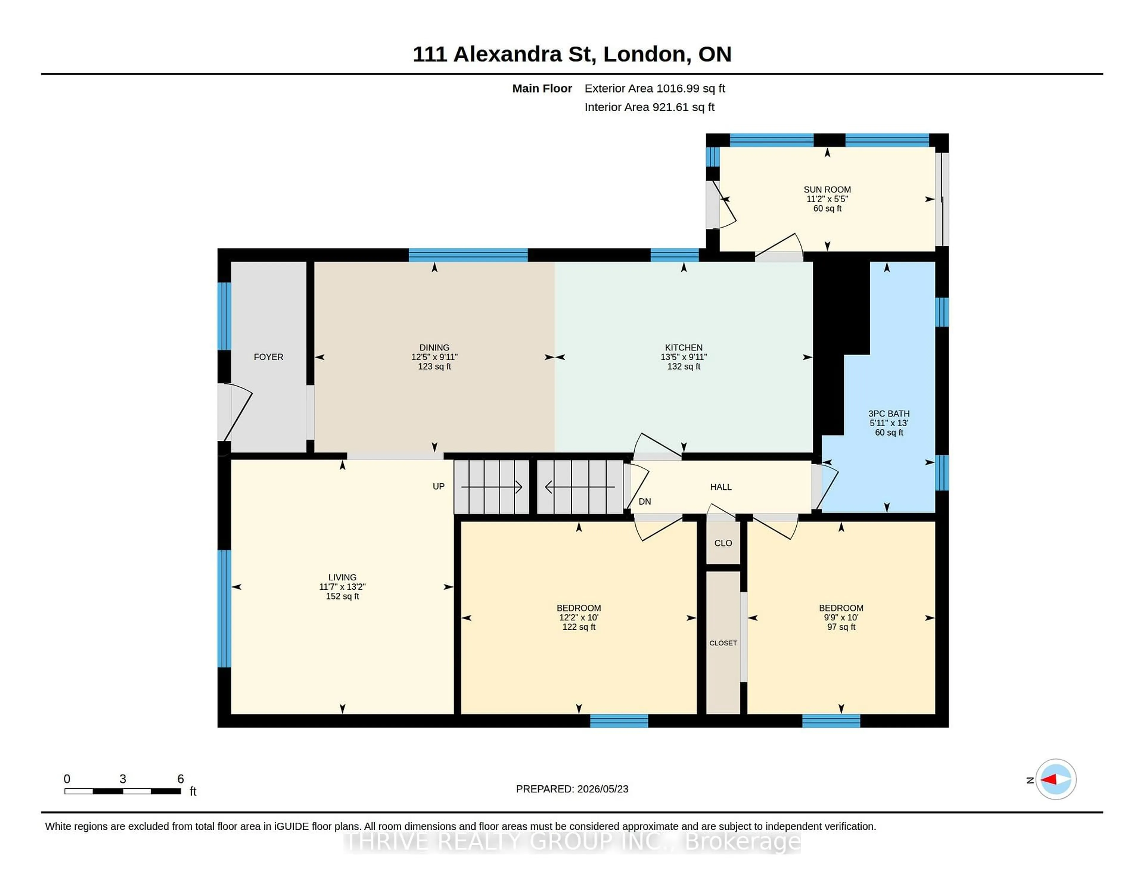 Floor plan for 111 Alexandra St, London South Ontario N6C 2B3