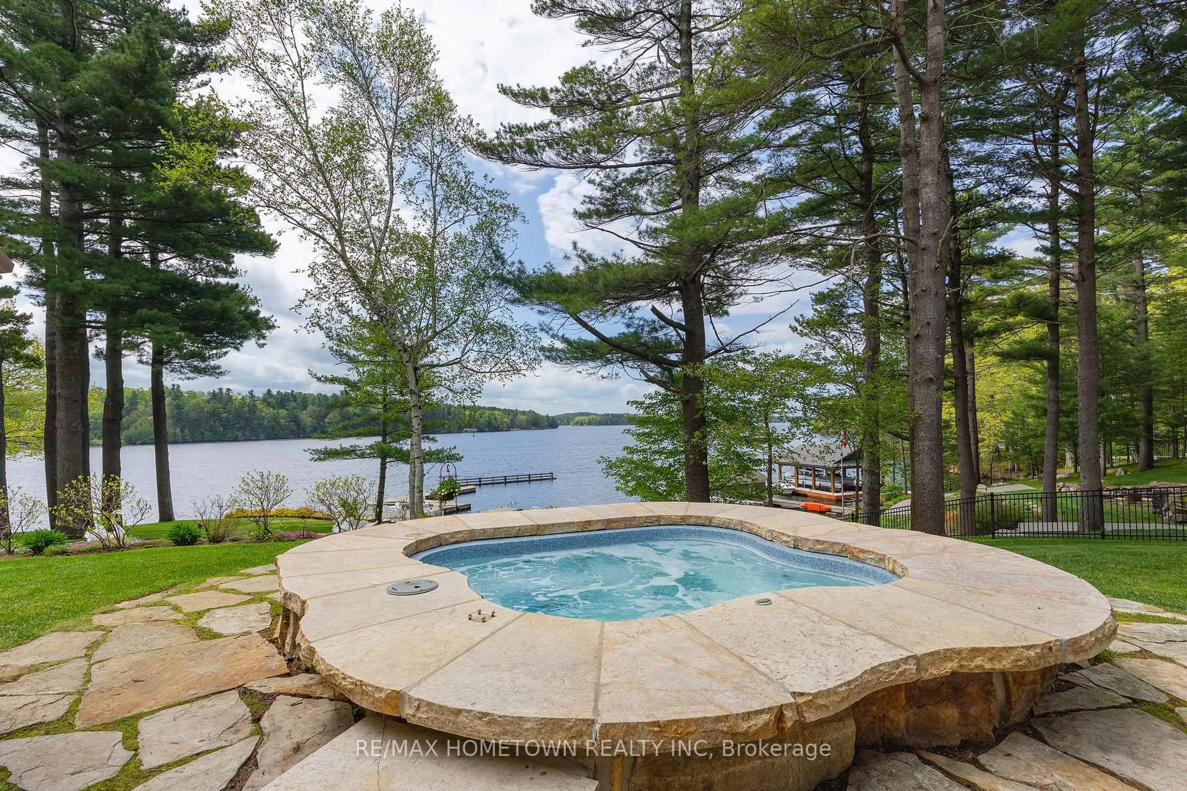 Patio, water/lake/river/ocean view for 11 Riverview Dr, Leeds and the Thousand Islands Ontario K0E 1V0