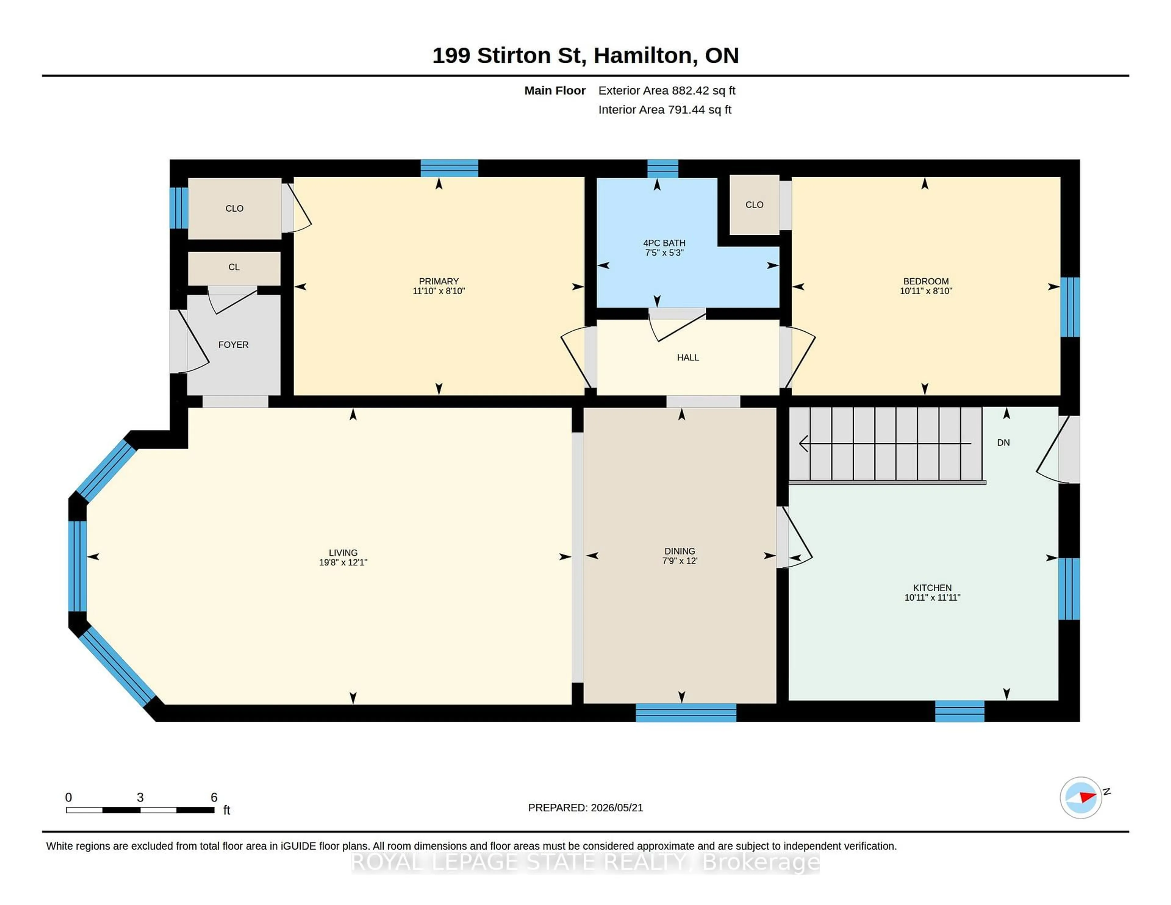 Floor plan for 199 Stirton St, Hamilton Ontario L8L 6G7