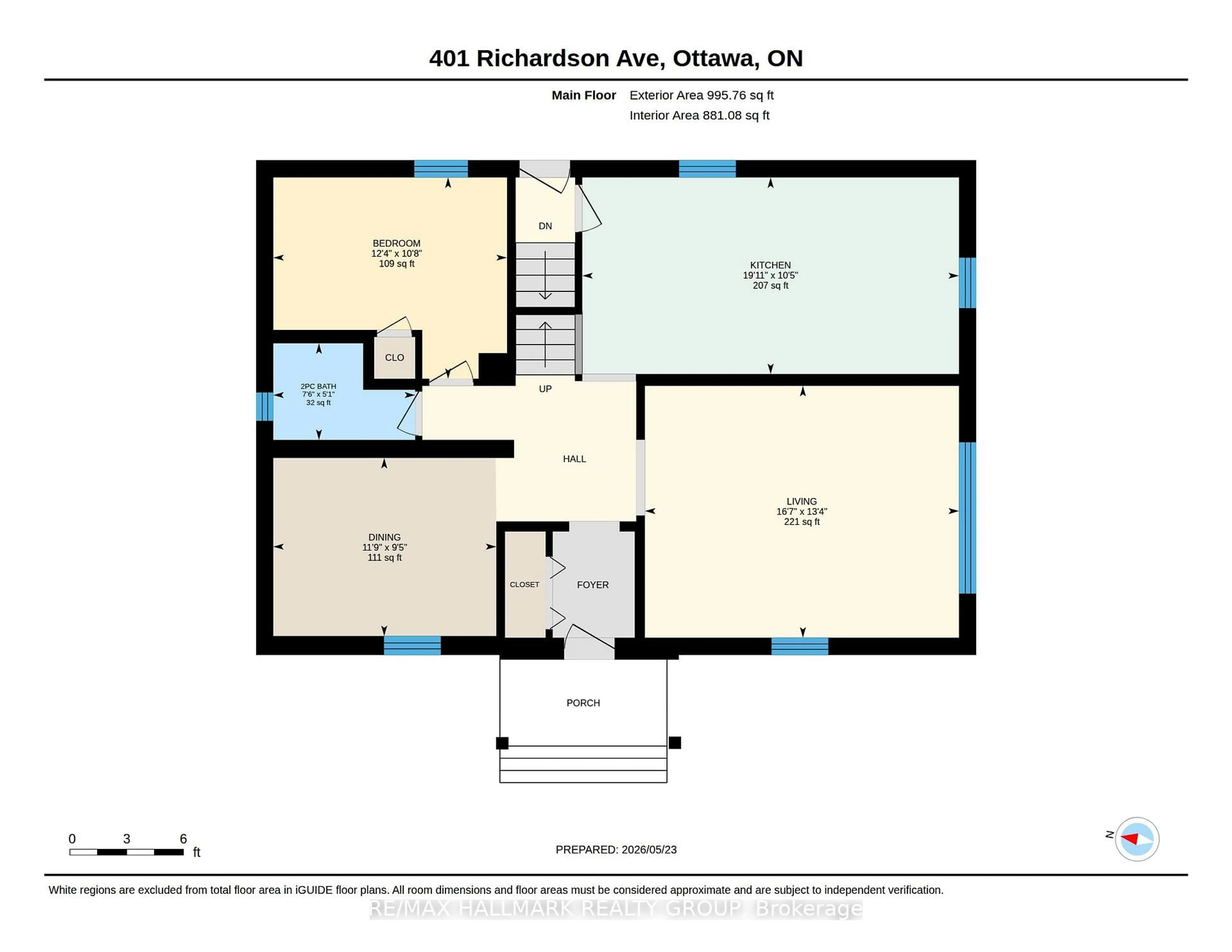 Floor plan for 401 Richardson Ave, Ottawa Ontario K2B 5G7