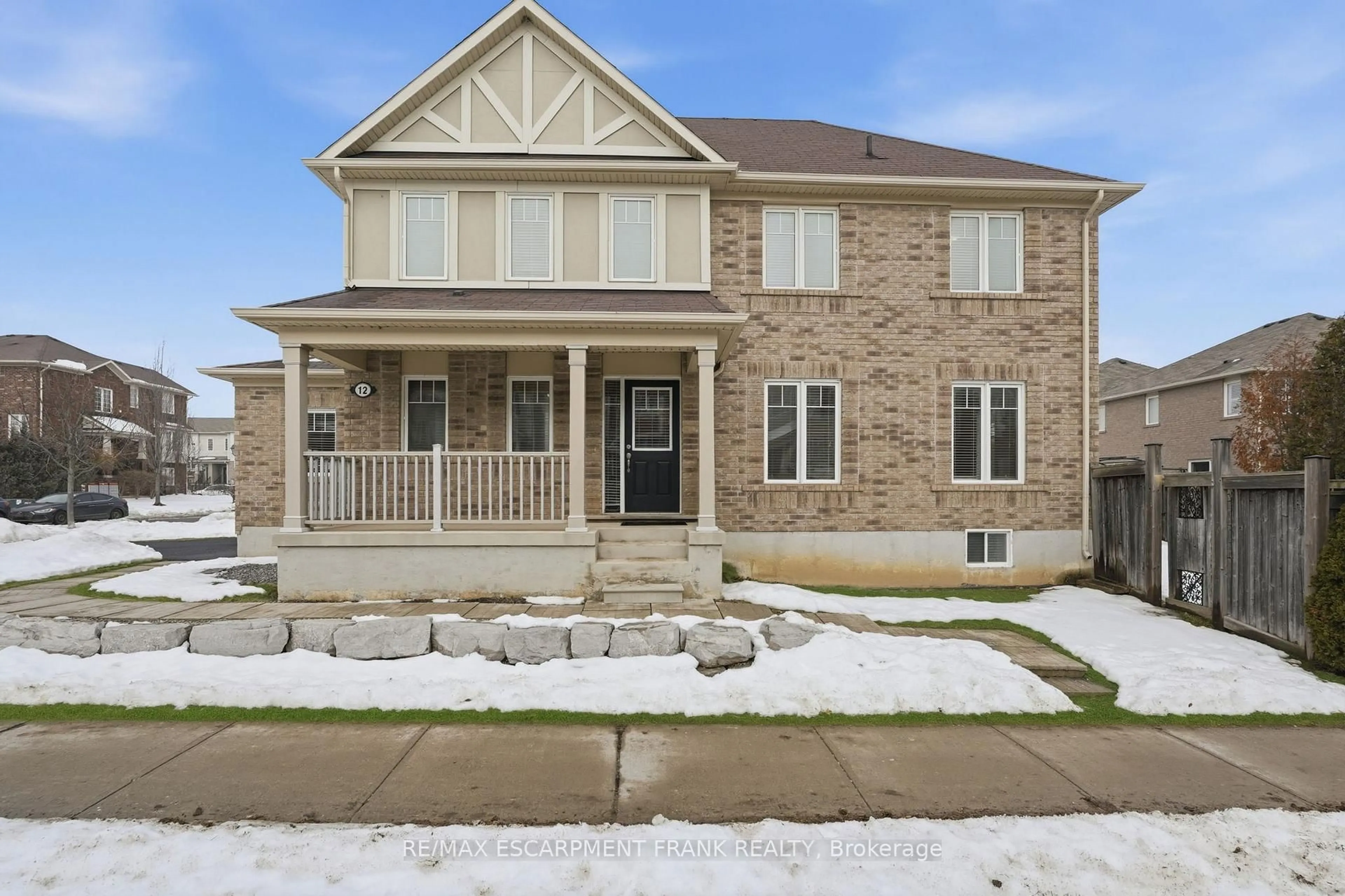 Home with brick exterior material, street for 12 EMICK Dr, Hamilton Ontario L9K 0C8